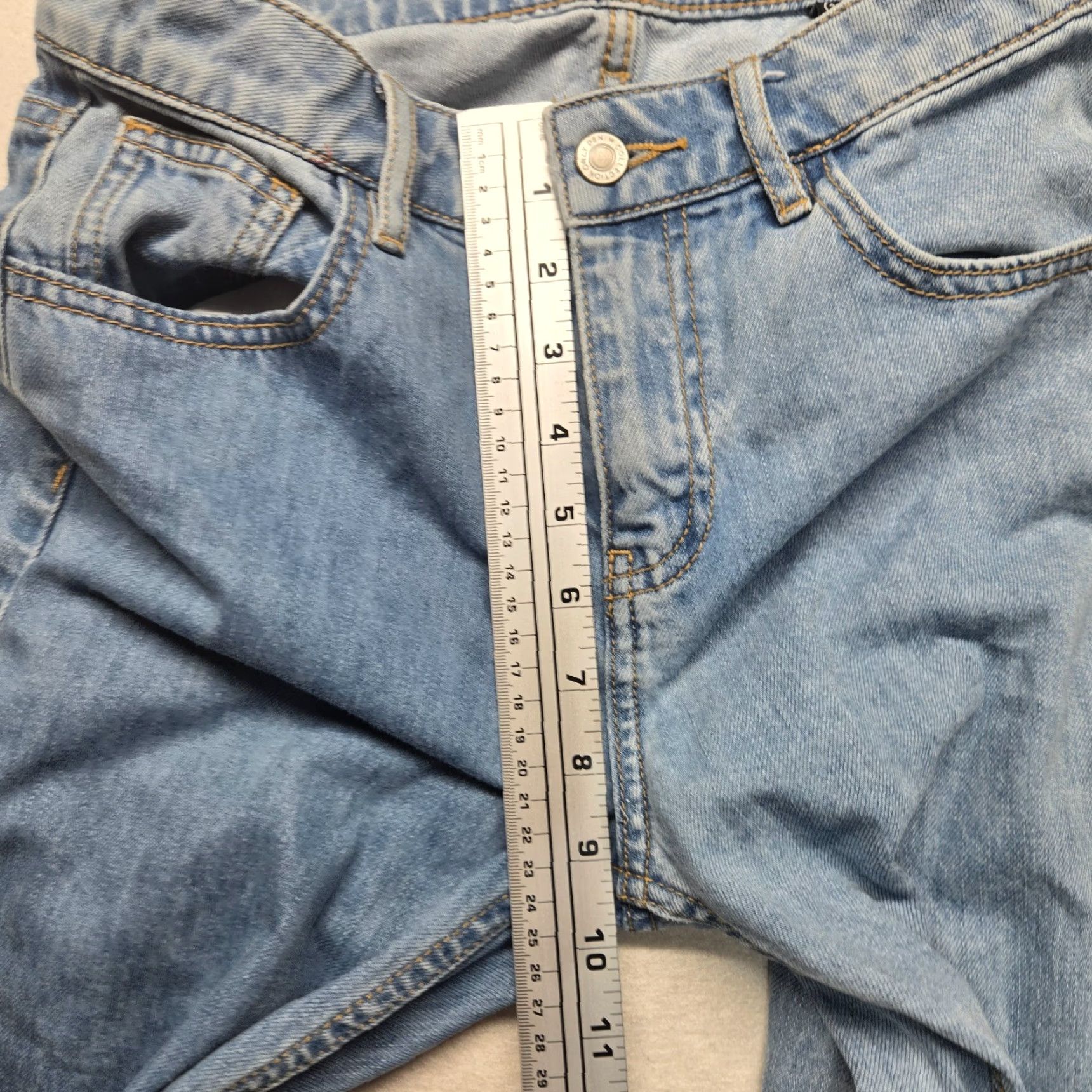 Vintage ONLY JEANS Denim Light Wash Patch Blue Jeans 26 Women's Regular Fit 5-Pocket Style Wide-Leg Adult Blue Jeans Mens? No gender? End with Womens. Size 26" / US 2 / IT 38 - 5 Thumbnail