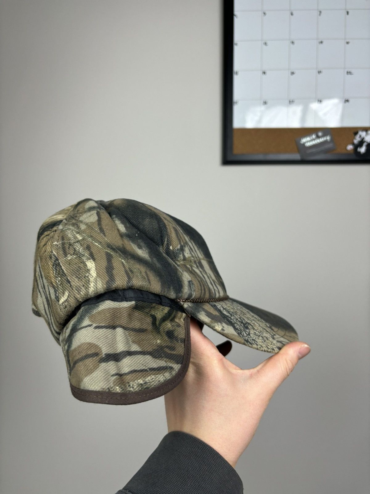 Realtree Vintage realtree camo mossy oak snapback cap with ear flaps Size ONE SIZE - 2 Thumbnail