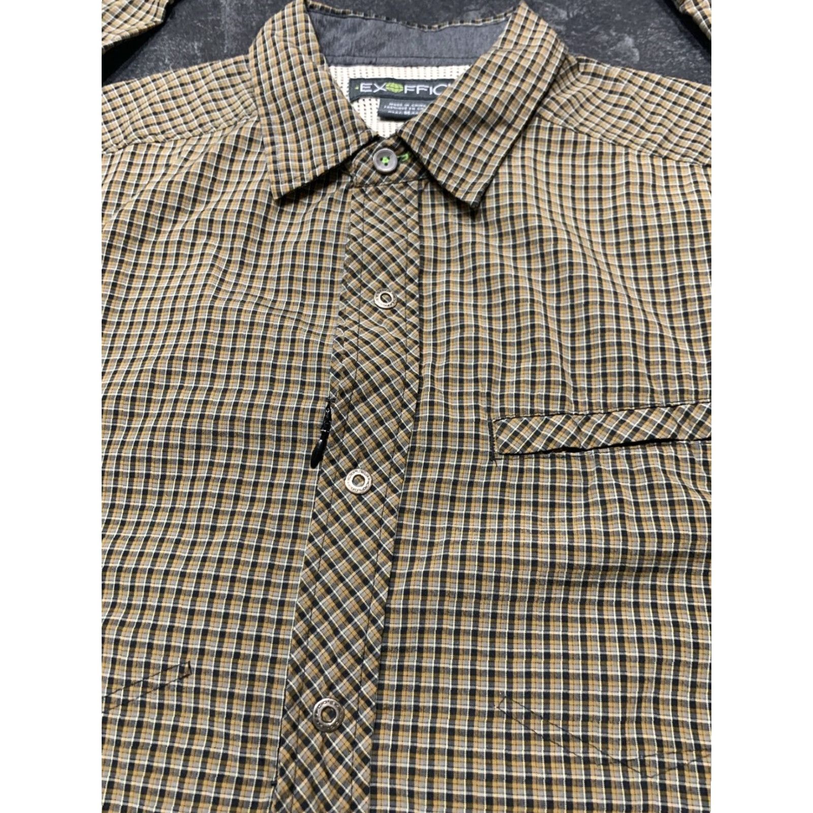 ExOfficio Exofficio Button-Up Shirt Mens Medium Brown Plaid Lightweight Outdoor Fishing Hiking Size US M / EU 48-50 / 2 - 3 Thumbnail