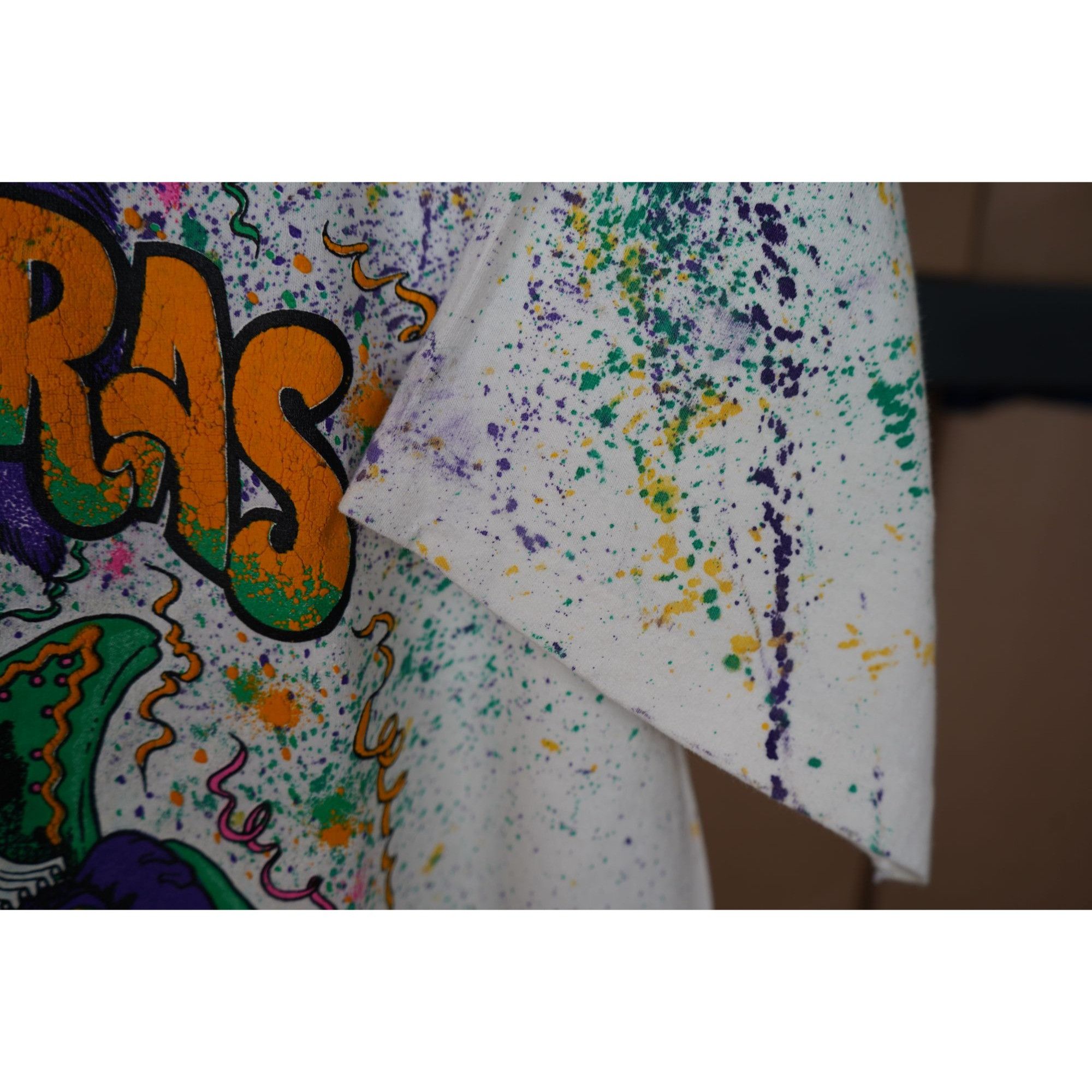 Vintage 90s Mardi Gras New Orlean L Vintage Tshirt #381 Size US L / EU 52-54 / 3 - 5 Thumbnail