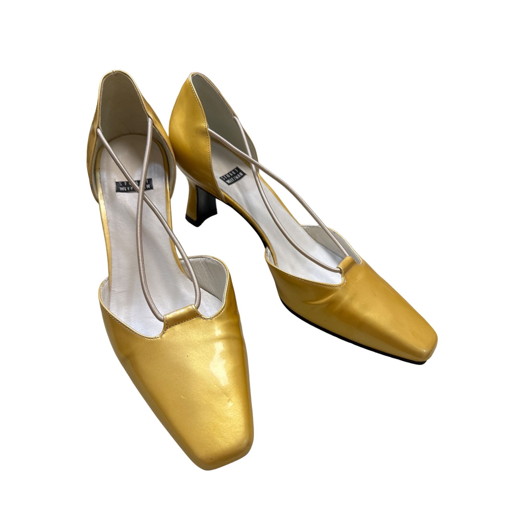 Stuart Weitzman Stuart Weitzman women’s yellow leather heels shoes size 6B S Size US 6 / IT 36 - 11 Thumbnail