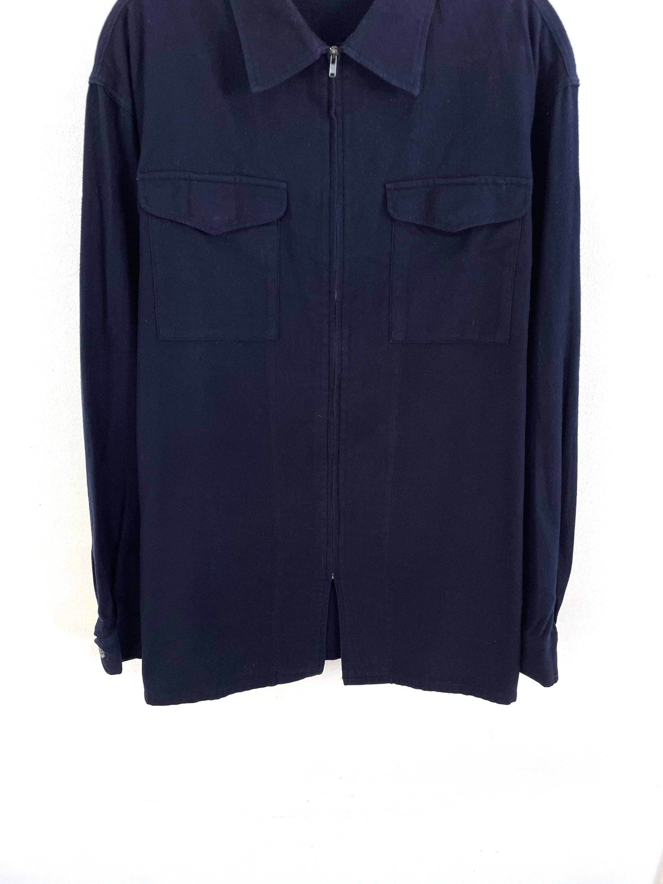 Yohji Yamamoto Brushed Cotton Cargo Zip Shirt Size US L / EU 52-54 / 3 - 5 Thumbnail