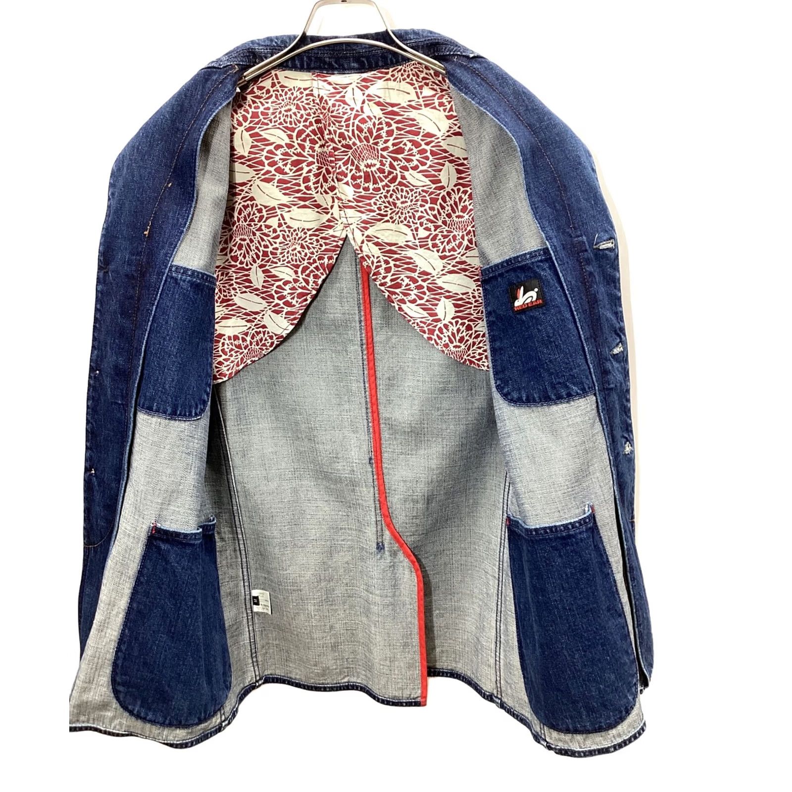 Denime RED EAR Indigo Denim Jacket Men M Size Jacket Size US M / EU 48-50 / 2 - 4 Thumbnail