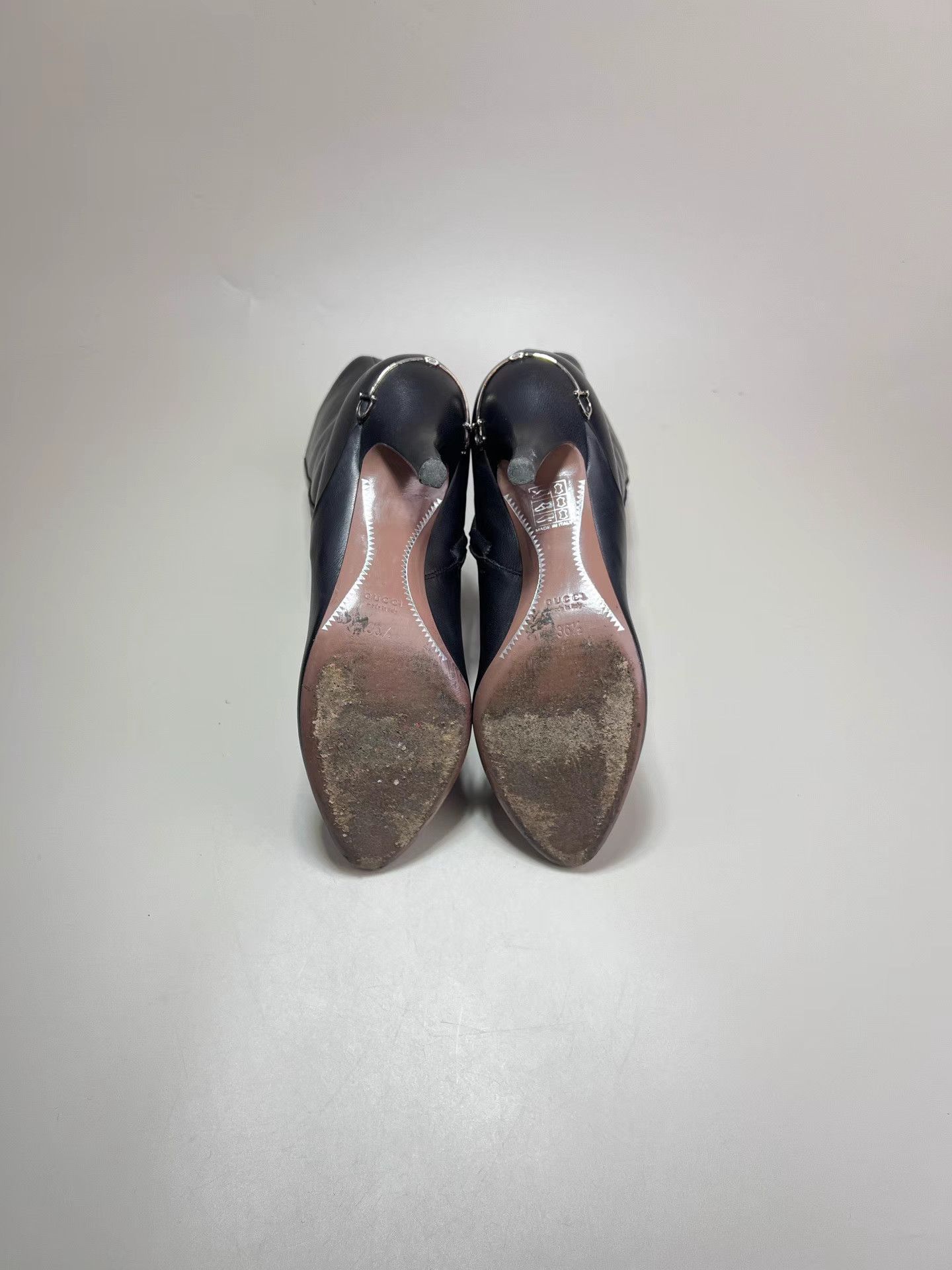 Gucci GUCCI Black Leather Ankle Boots Size US 6.5 / IT 36.5 - 4 Thumbnail