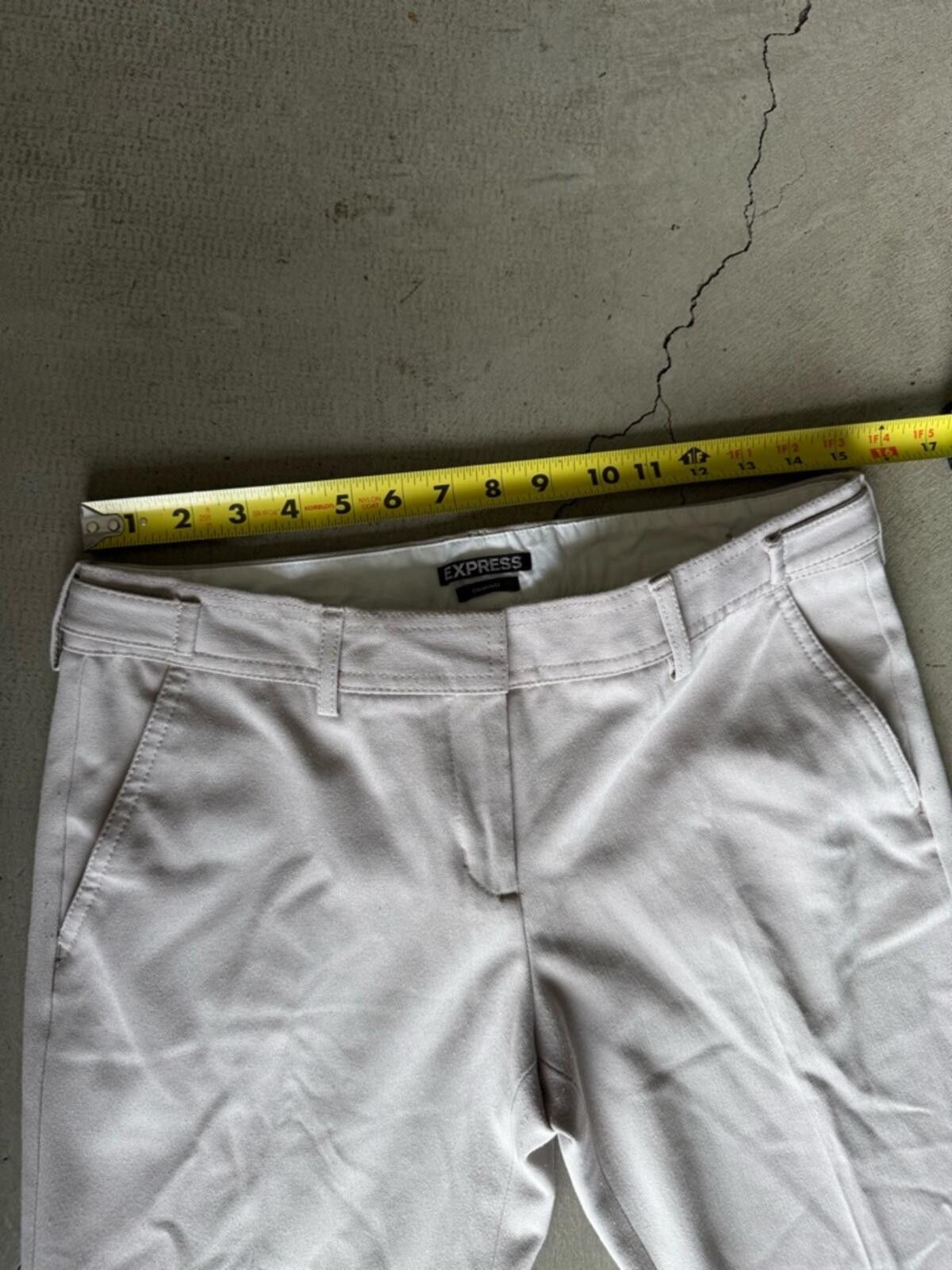 Express Express / Columnist Dress Pants / Light Khaki Size 28" / US 6 / IT 42 - 2 Thumbnail