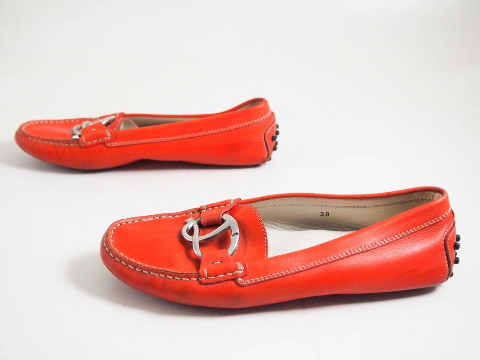 Tod's Tod's Gommino Driving Loafers Red Leather Womens EU 38 US 8 Size US 8 / IT 38 - 2 Thumbnail
