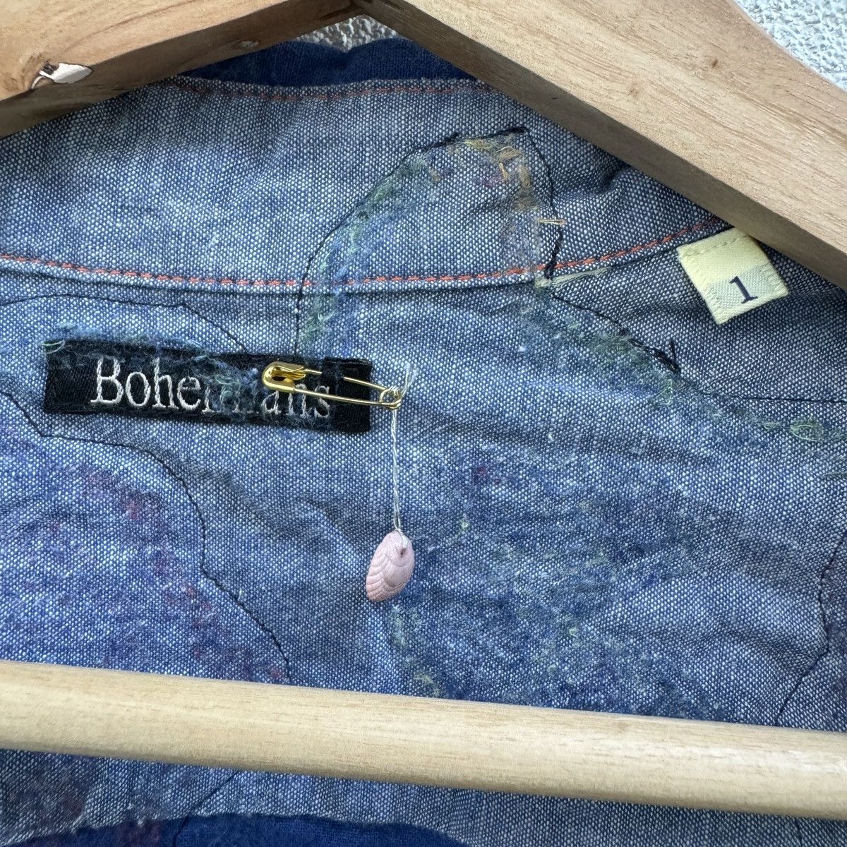 Japanese Brand Bohemians Garden Patchwork Chambray Shirt Size US S / EU 44-46 / 1 - 11 Thumbnail