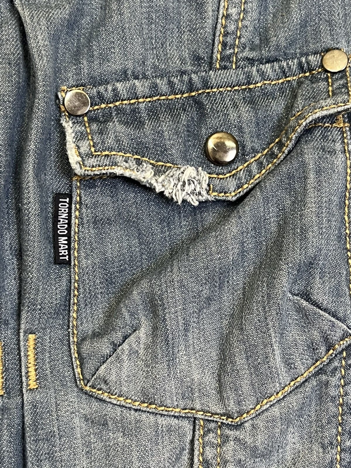 Tornado Mart sick🔥TORNADO MART JAPAN 3quarter hand trucker denim jacket Size US M / EU 48-50 / 2 - 8 Thumbnail