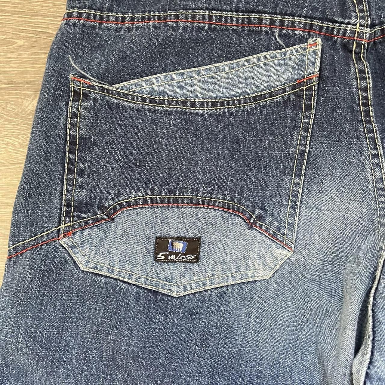 JNCO × Vintage Vintage Y2K 90's 5 Mics Baggy Embroidered Faded Jorts Size US 36 / EU 52 - 3 Thumbnail