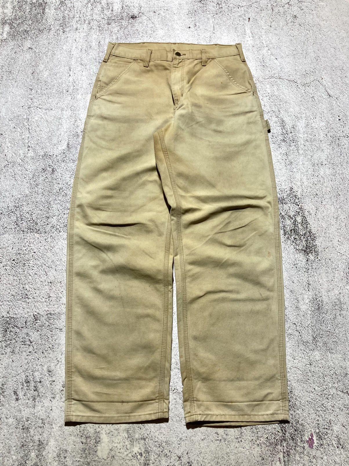 Carhartt 1990s Vintage Carhartt B11 BRN Carpenter Duck Pants Workwear Size US 32 / EU 48 - 9 Thumbnail
