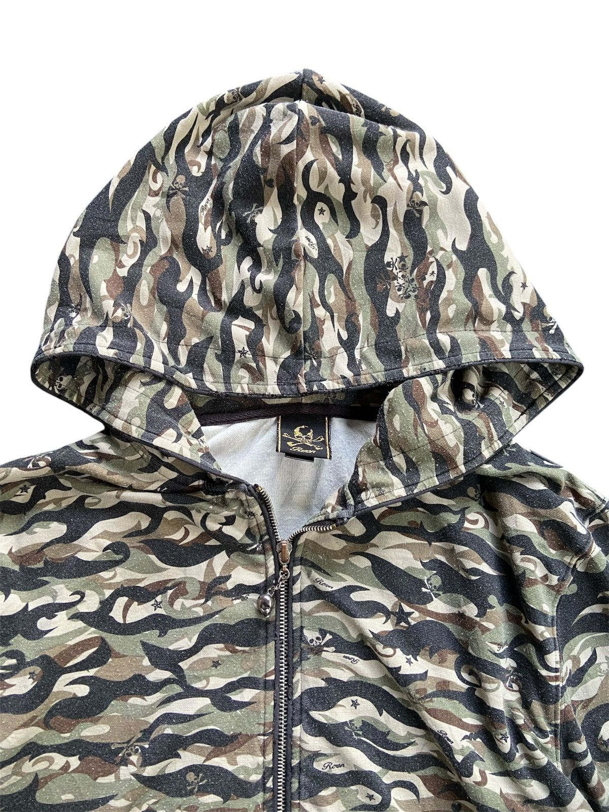 Roen ROEN SKULL ARMY ZIP HOODIE Size US L / EU 52-54 / 3 - 6 Thumbnail