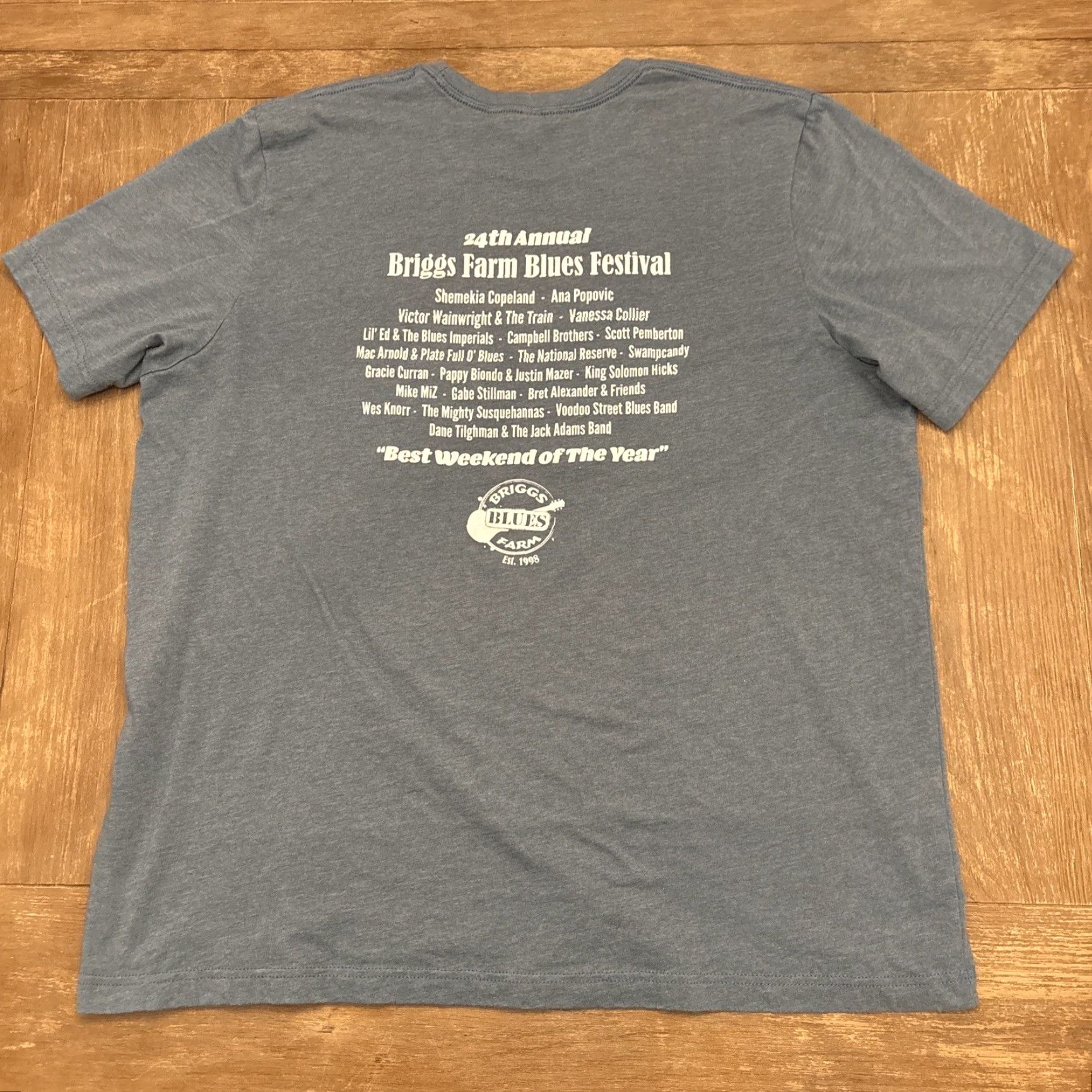 Vintage Briggs Farm Blues Festival shirt 2021 Brigsville pa Size XXL Blue Size XXL / US 16-18 / IT 52-54 - 4 Thumbnail