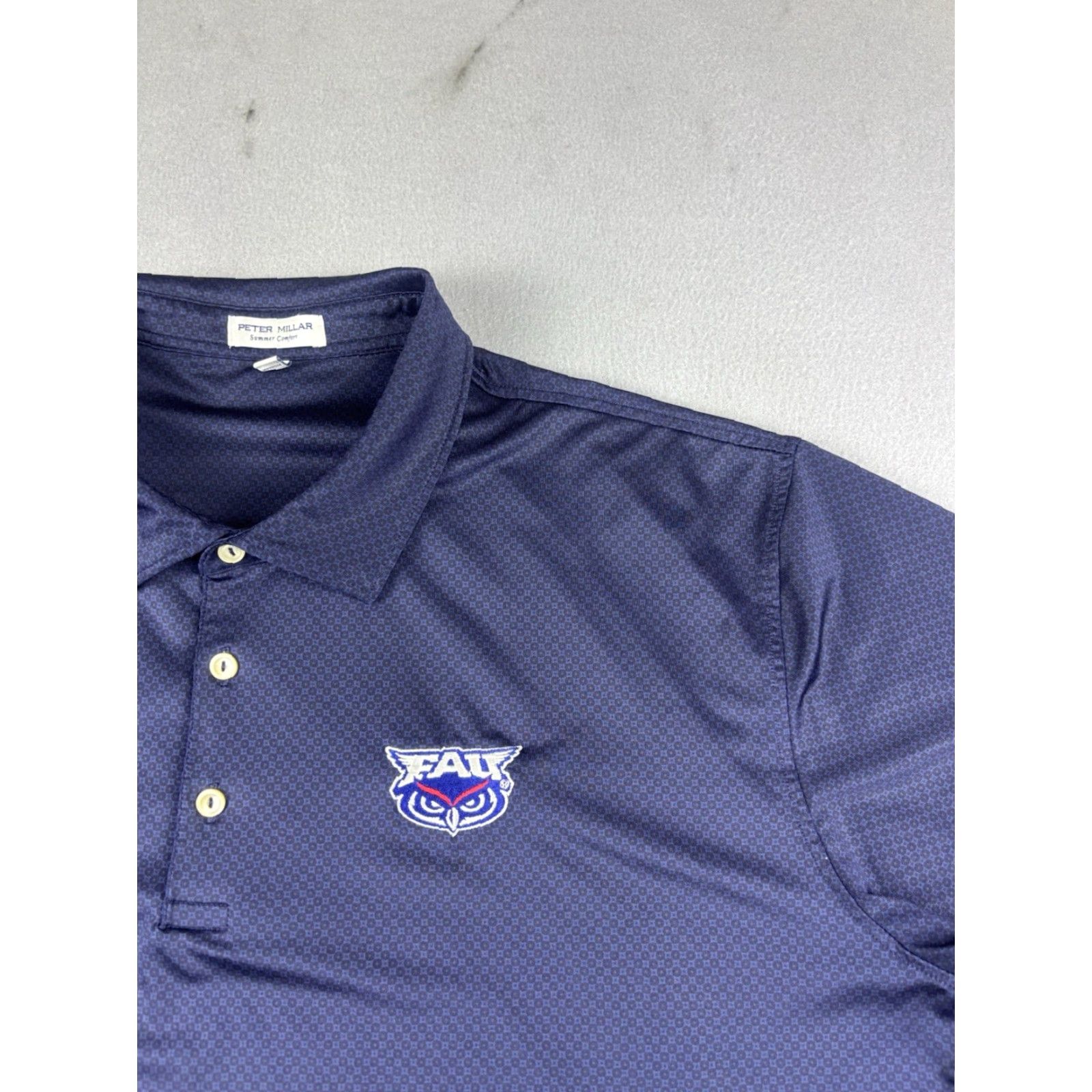 Peter Millar VINTAGE Peter Millar Summer Comfort Polo Shirt Mens 2XL Blue Florida Atlantic University Size US XXL / EU 58 / 5 - 2 Thumbnail
