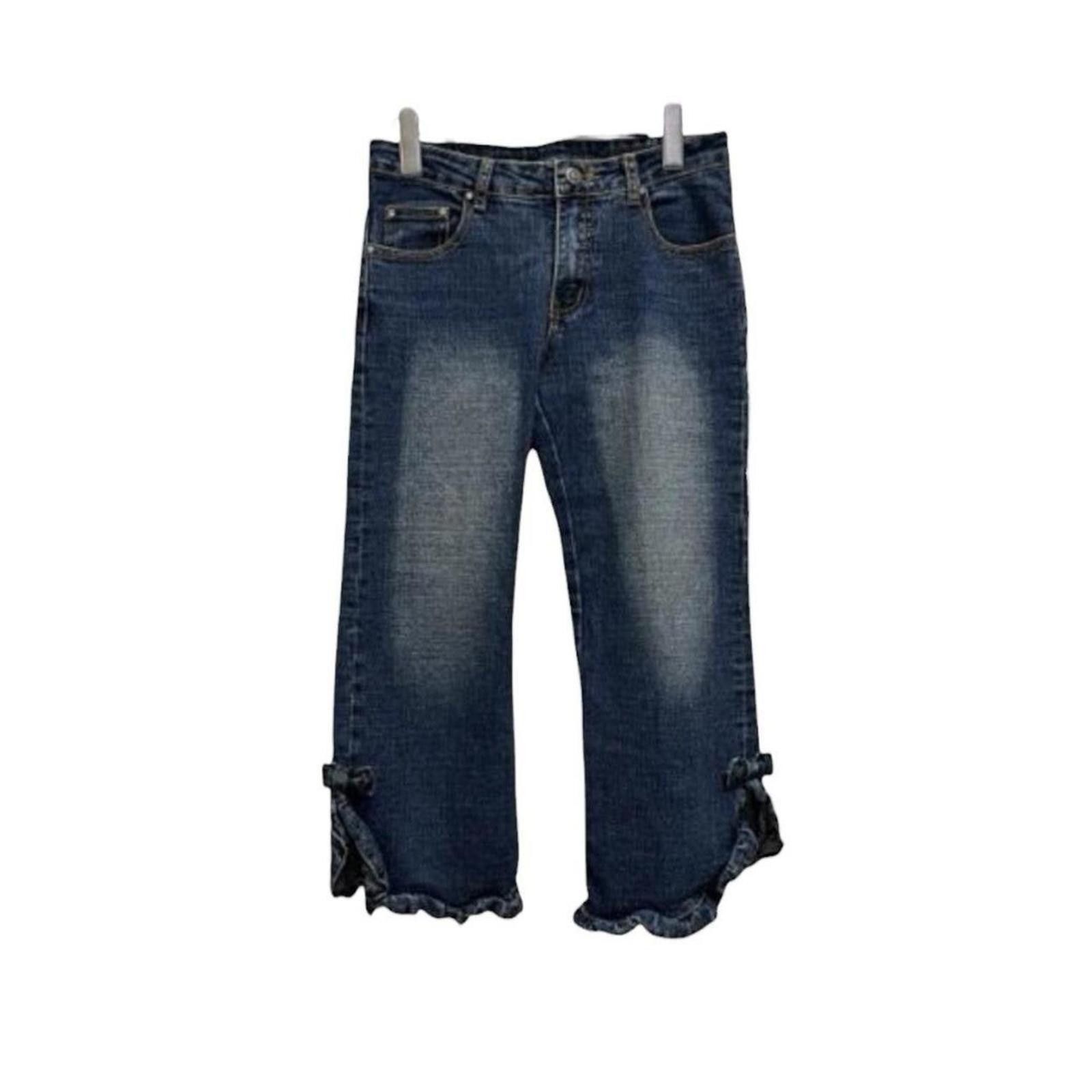 Other Cotton denim capri style low rise 2000s coquette style jeans Size 26" / US 2 / IT 38 - 1 Thumbnail