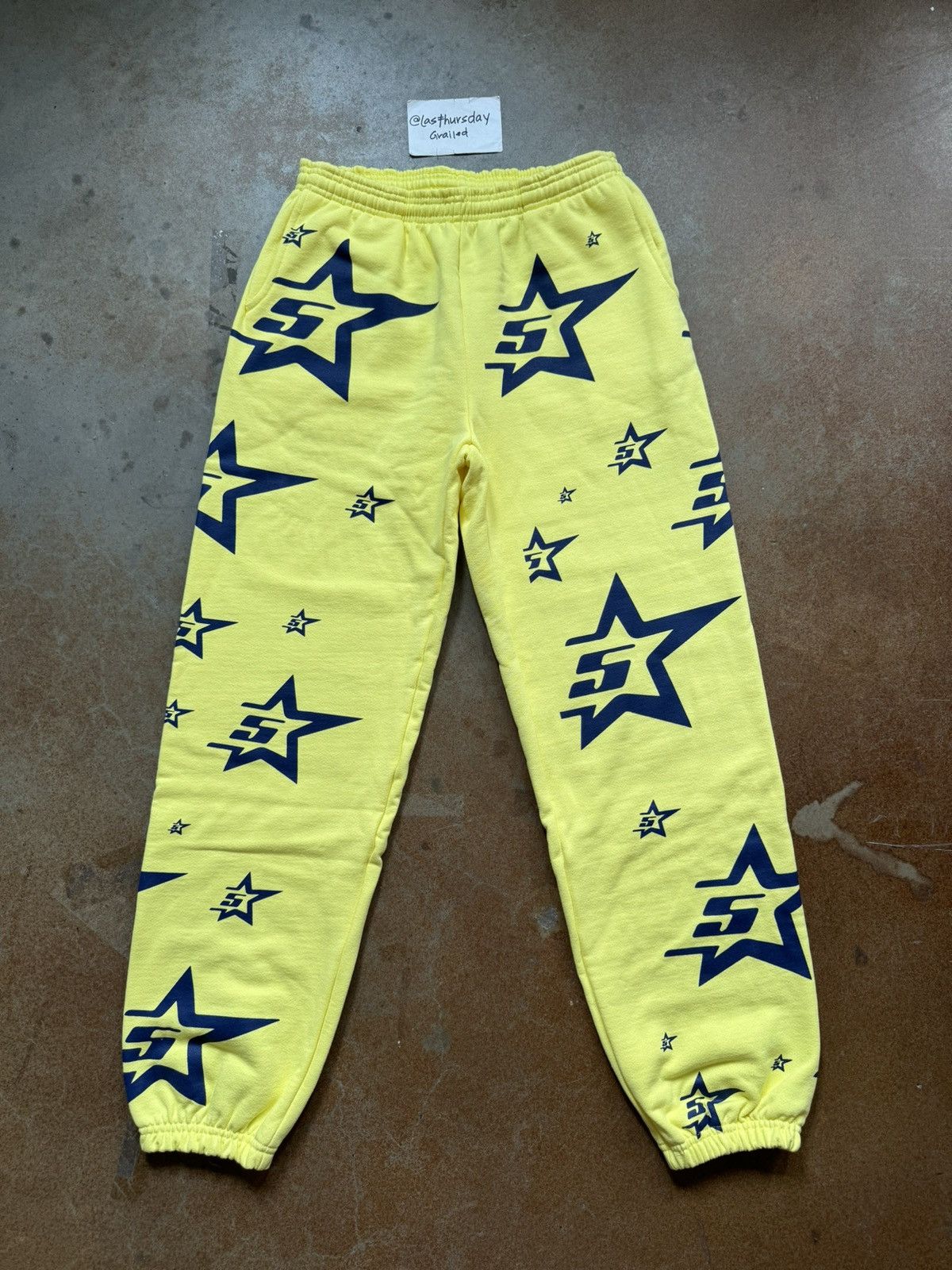 Spider Worldwide Young Thug Sp5der 5STAR Sweatpants Yellow Small Grailed