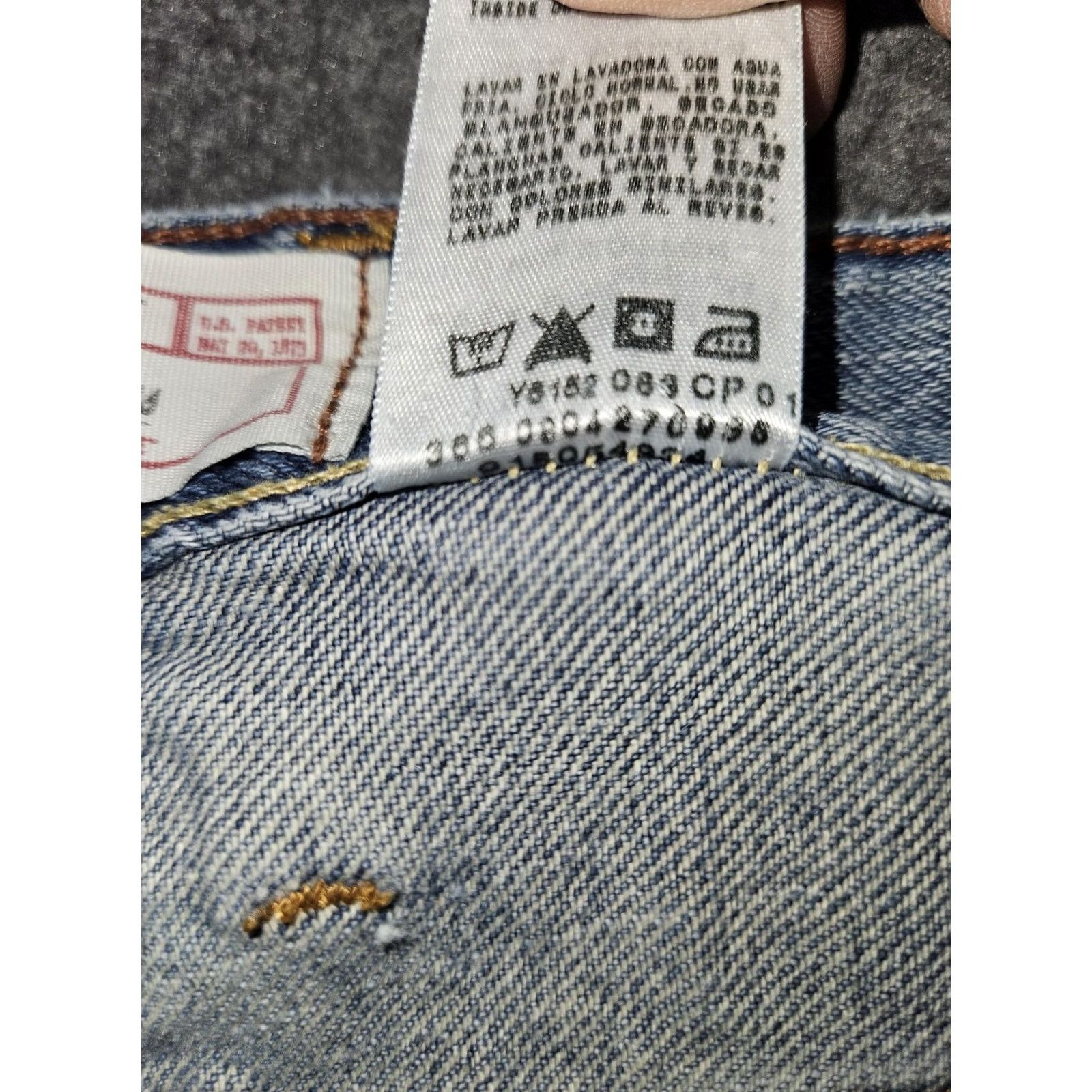 Vintage Levi Strauss Signature Low Loose Boot Jeans Mens 36x32 Light Blue Denim Vintage 5-Pocket Logo Zip Front Bootscut Regular Waist Mens Size US 36 / EU 52 - 6 Thumbnail