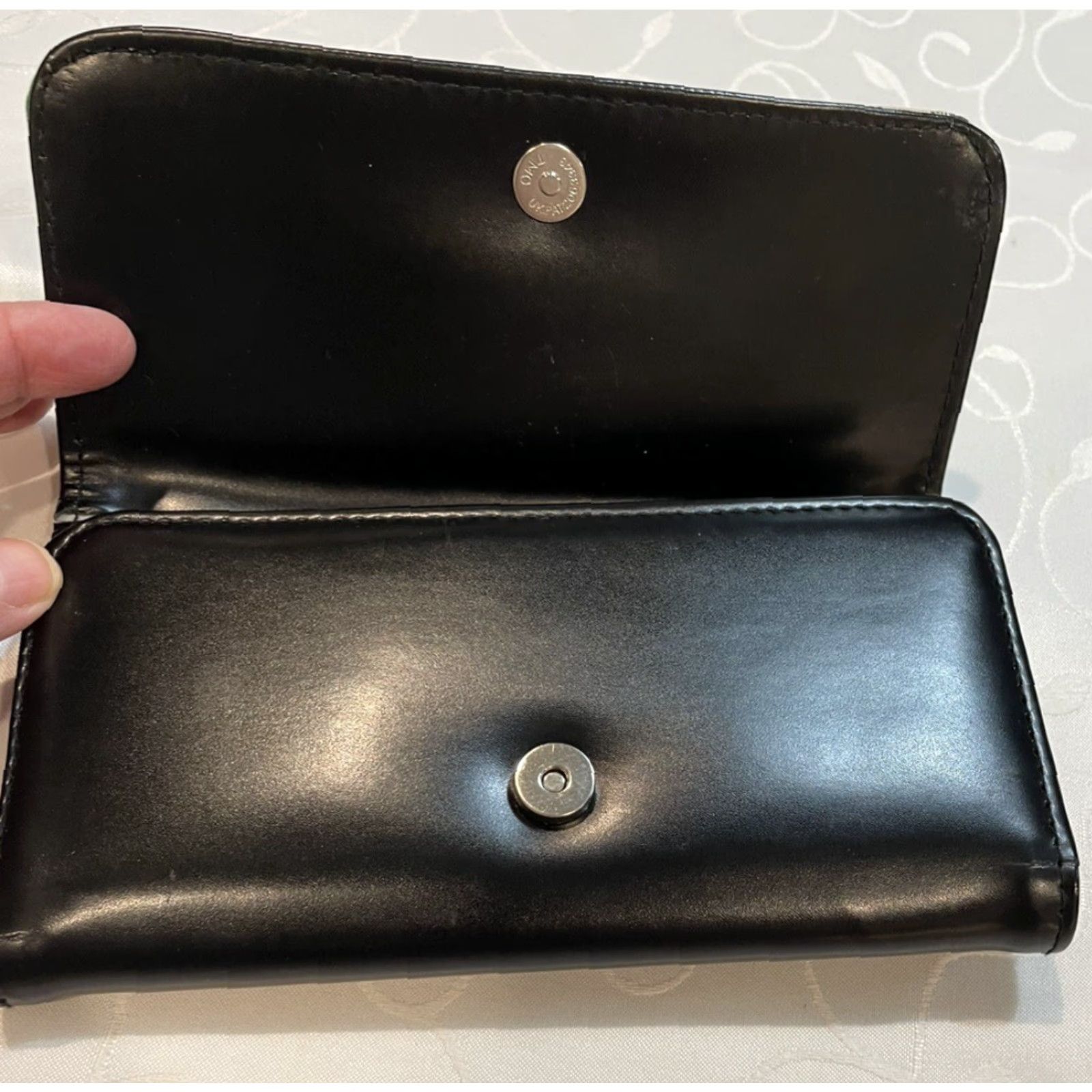 Vintage MARSHALL UNIVERSITY Tri-Fold Wallet with Marco Buffalo - Black Vinyl - College Theme - Unisex Size ONE SIZE - 2 Thumbnail