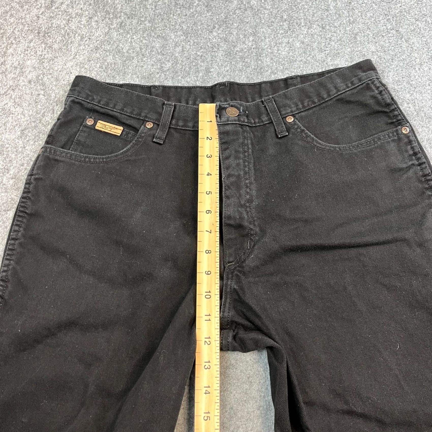 Wrangler VINTAGE Wrangler Jeans Relaxed Straight 34 30 Black 100% Cotton VTG Cowboy Western Jeans Mens Size US 34 / EU 50 - 5 Thumbnail