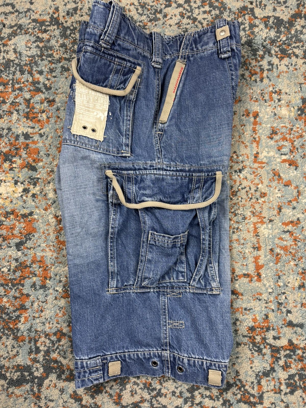 Japanese Brand × Jet Lag × Vintage Vintage y2k Jet Lag crazy cargo denim shorts bondage style Size US 31 - 3 Thumbnail