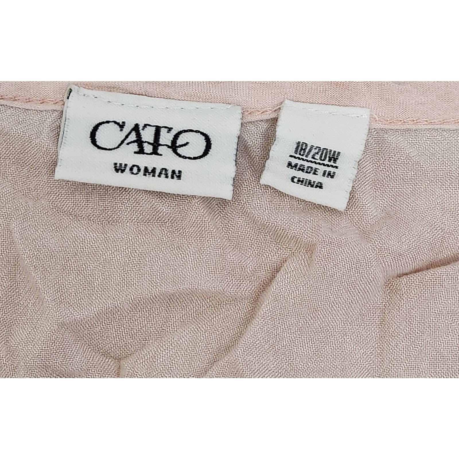 Other Cato Light Pink Round Neck Embroidered Top 18W 20W Size XXL / US 16-18 / IT 52-54 - 5 Thumbnail