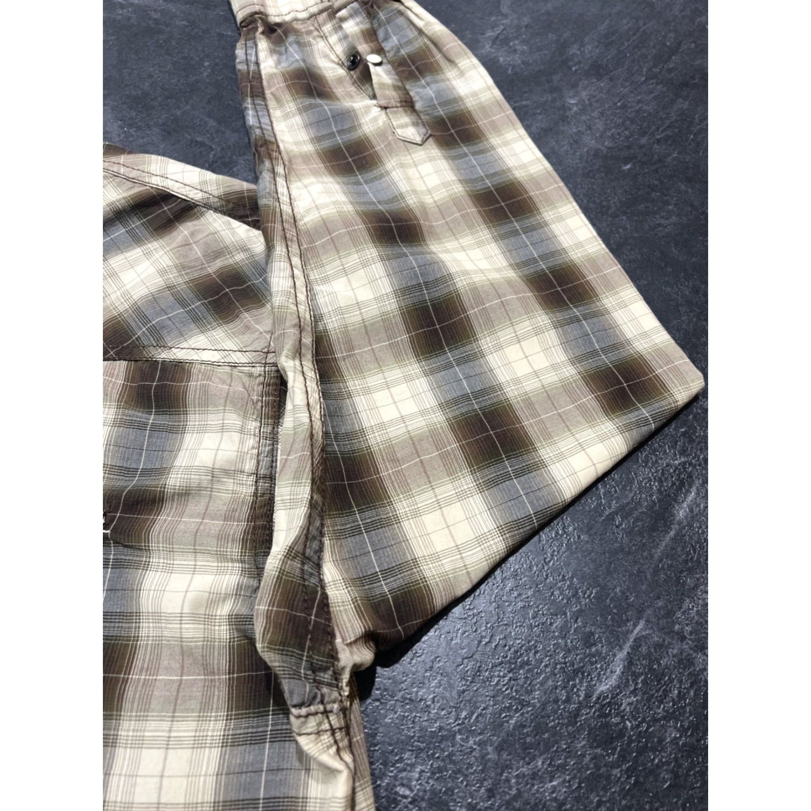 Vintage Rafter C Shirt Western Plaid Pearl Snap Button-Up XL Brown Mens Cowboy Rodeo Size US XL / EU 56 / 4 - 2 Thumbnail