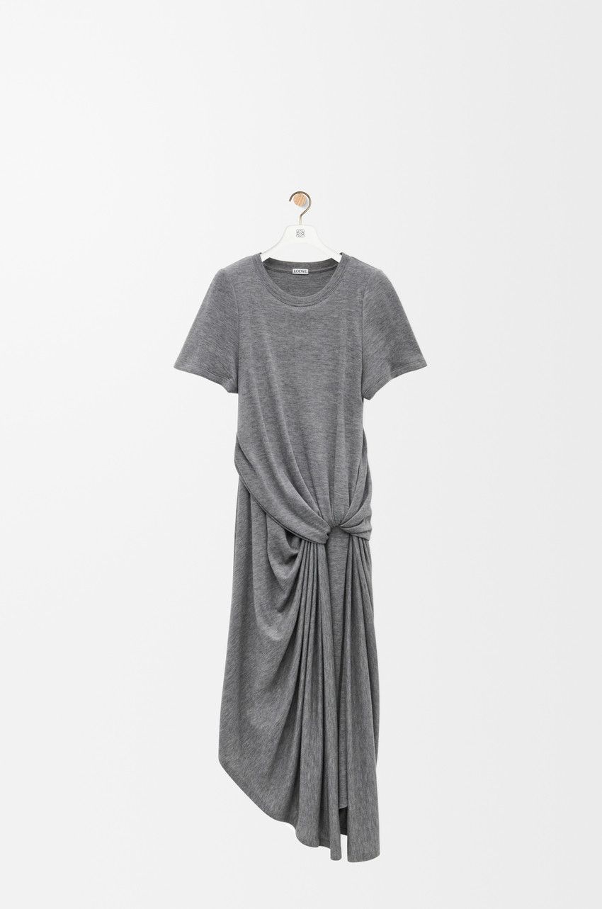 Loewe o1loc1c0525 Draped Dress In Stretch in Grey | Grailed