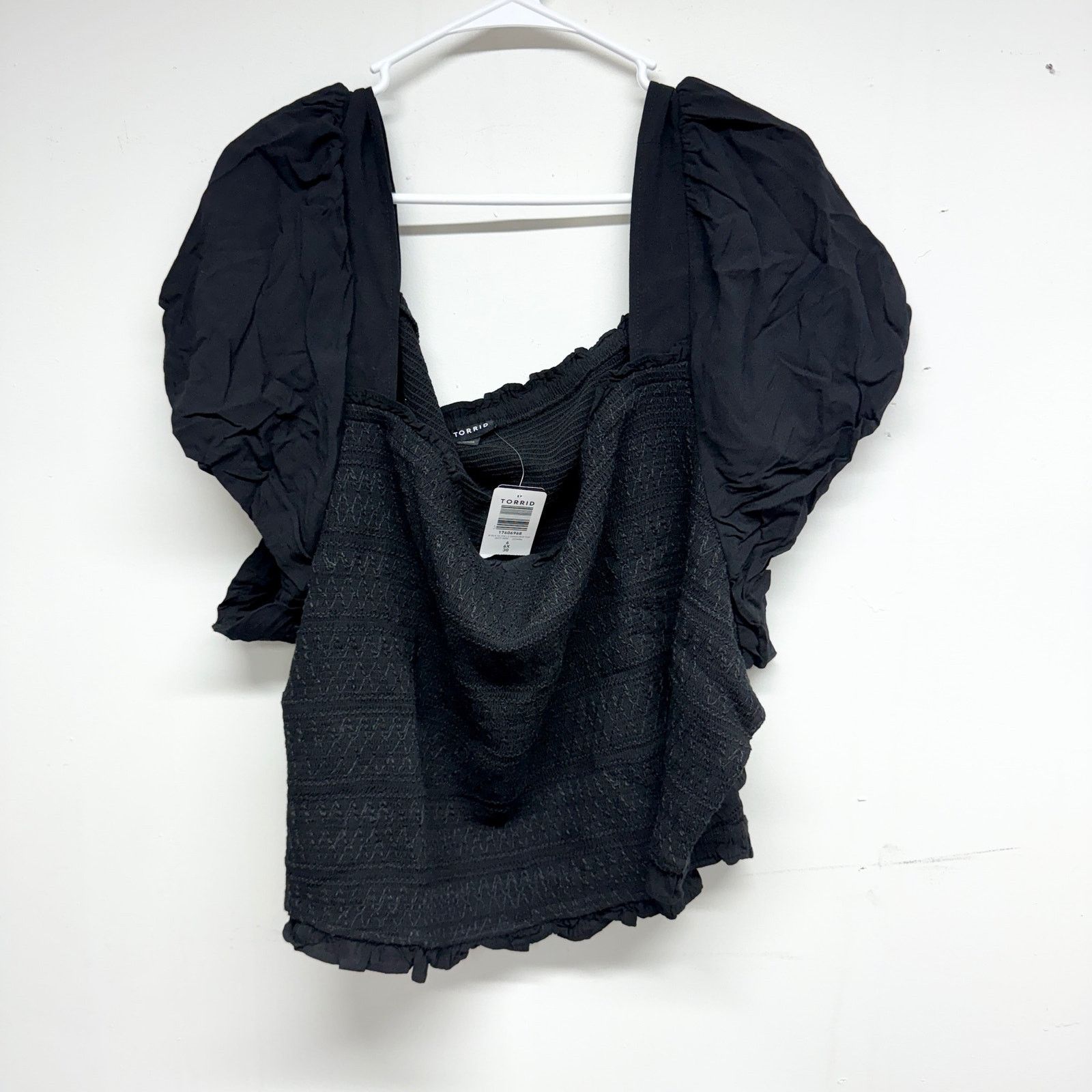 Other Torrid Short Sleeve Eyelet Blouse Top Size 6X Peplum New Size ONE SIZE - 1 Thumbnail