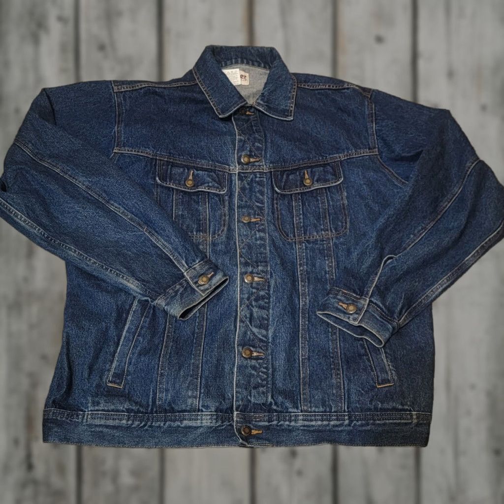 Wrangler VINTAGE Wrangler Denim Trucker Button Up Jacket XL Men Blue Cotton Casual Workwear Size US XL / EU 56 / 4 - 1 Thumbnail