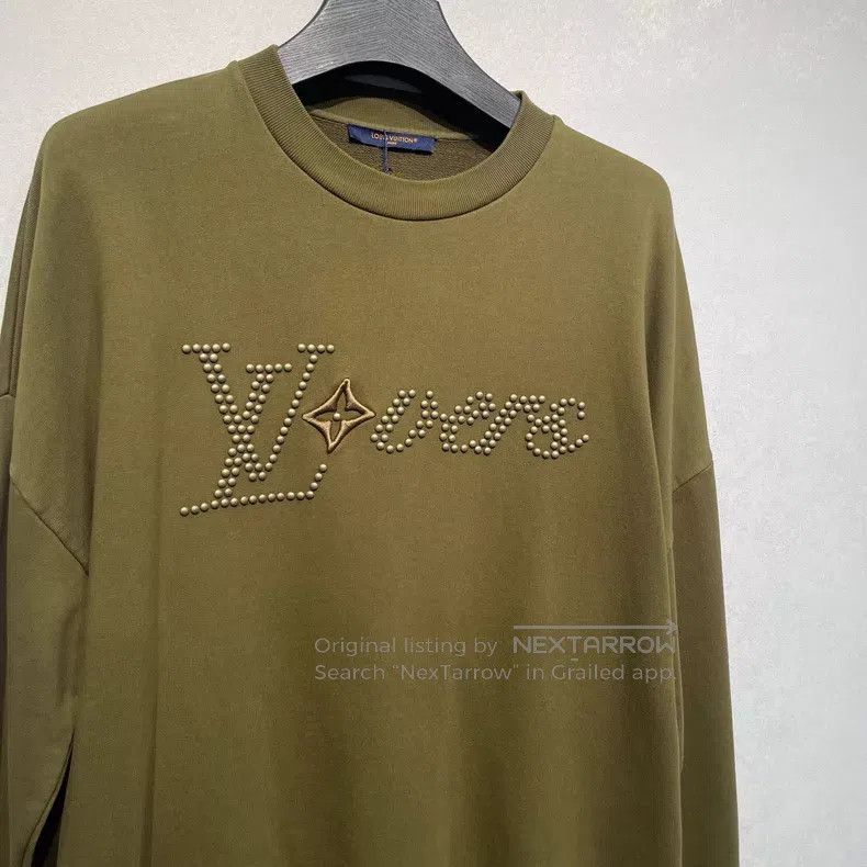 Louis Vuitton Louis Vuitton SS24 studded logo green pullover sweatshirt Size US M / EU 48-50 / 2 - 4 Thumbnail