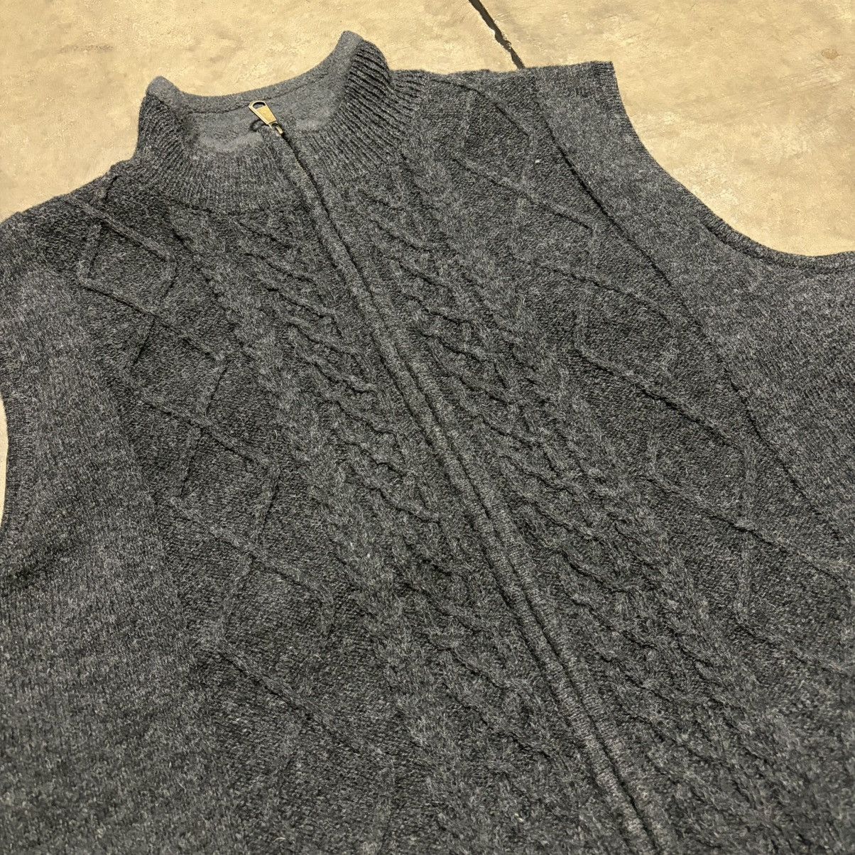 Aran Sweater Market Aran Sweater Market Wool Vest Cable Knit Zip Up Fisherman Size US XXL / EU 58 / 5 - 4 Thumbnail