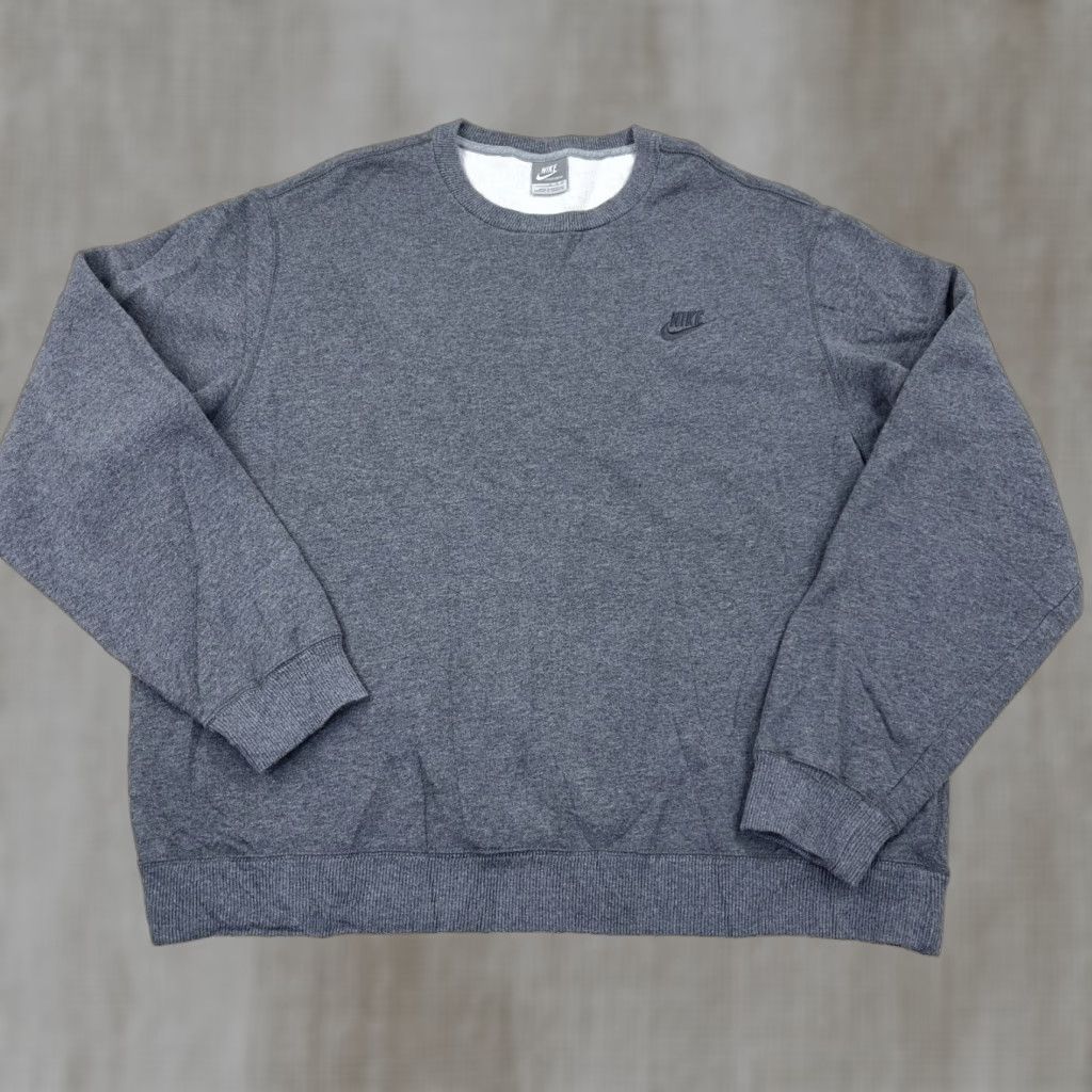 Nike VINTAGE Nike Sweatshirt Men XL Gray Crewneck Sneaker Swoosh 00s Heather All Seasons Pullover Pockets Size US XL / EU 56 / 4 - 1 Thumbnail