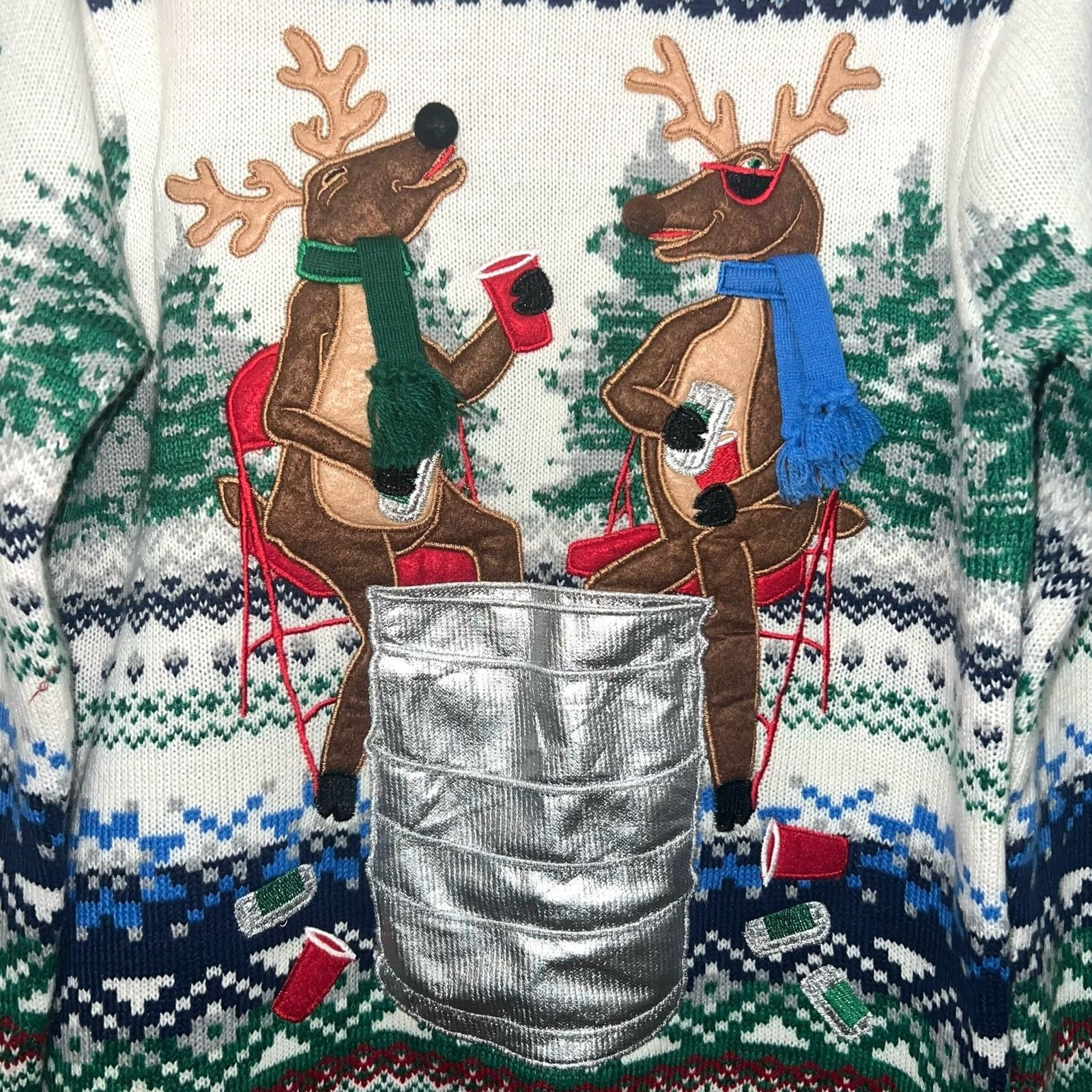 Other Unisex Blizzard Bay Ugly Christmas Sweater With Reindeers SM Size US S / EU 44-46 / 1 - 3 Thumbnail