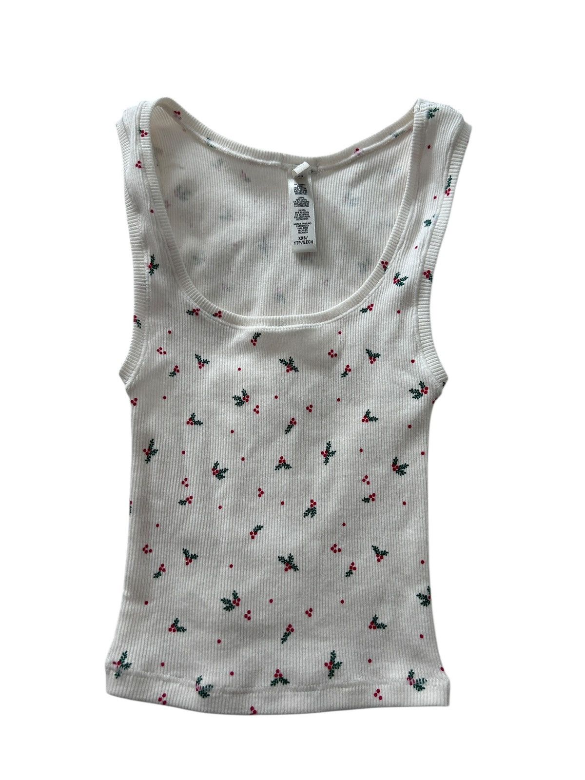 SKIMS Skims Cotton Rib Tank Mistletoe Holly Size XXS NWOT Size XXS / US 00 / IT 34 - 1 Thumbnail