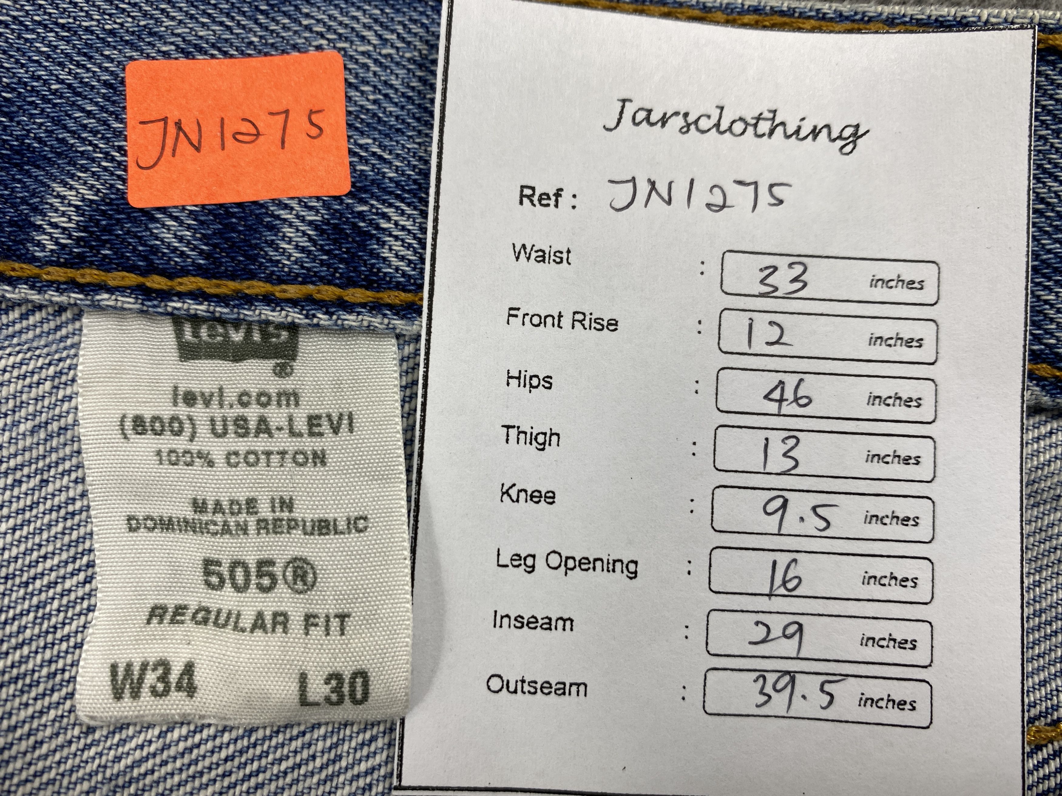 Levi's Blue Wash Vintage Levi's 505 Jeans 33x29 Denim -JN1275 Size US 33 - 8 Thumbnail