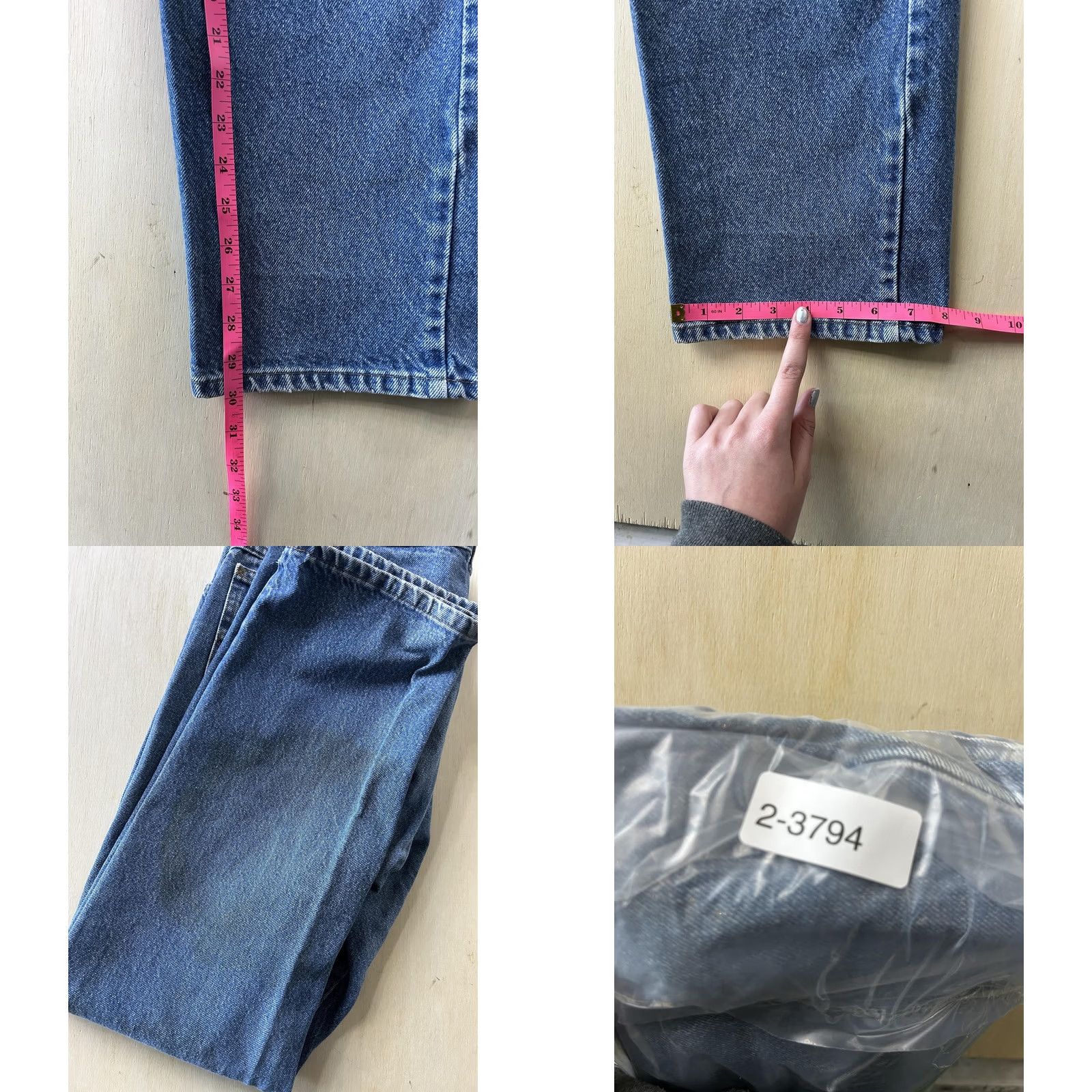Lee Vintage Lee Jeans Mens 40x32 Relaxed Fit Medium Wash Blue Denim Straight Casual Jeans Size US 40 / EU 56 - 8 Thumbnail