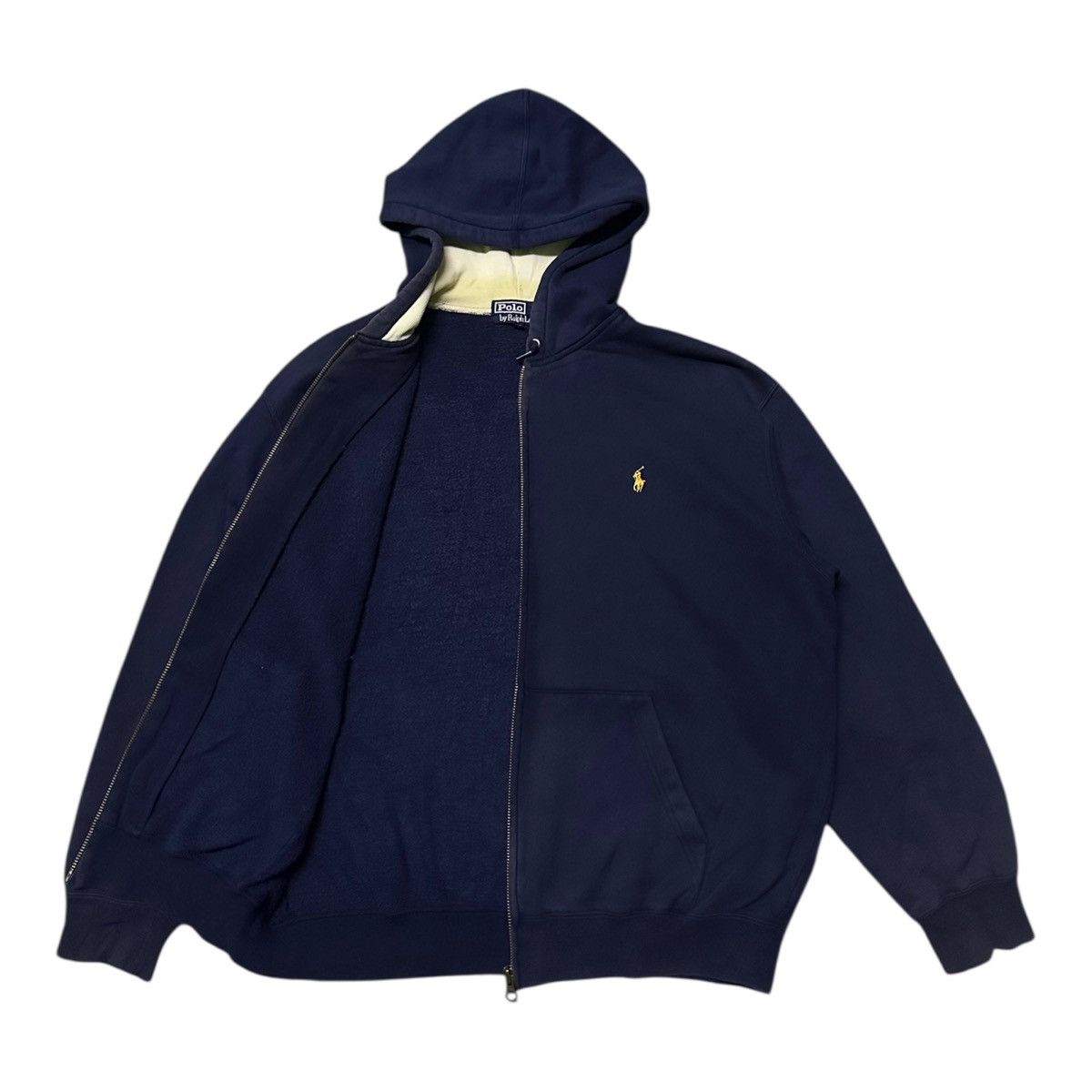 Polo Ralph Lauren Vintage Polo ralph laurent yellow pony logo zipper hoodie Size US XL / EU 56 / 4 - 3 Thumbnail