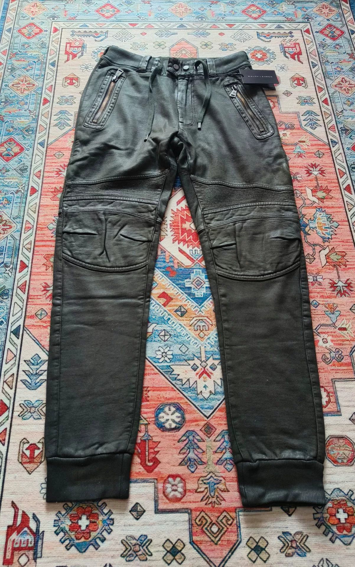 Ralph Lauren Black Label Polo Ralph Lauren Black Label Coated Biker Pants Size US 30 / EU 46 - 1 Thumbnail