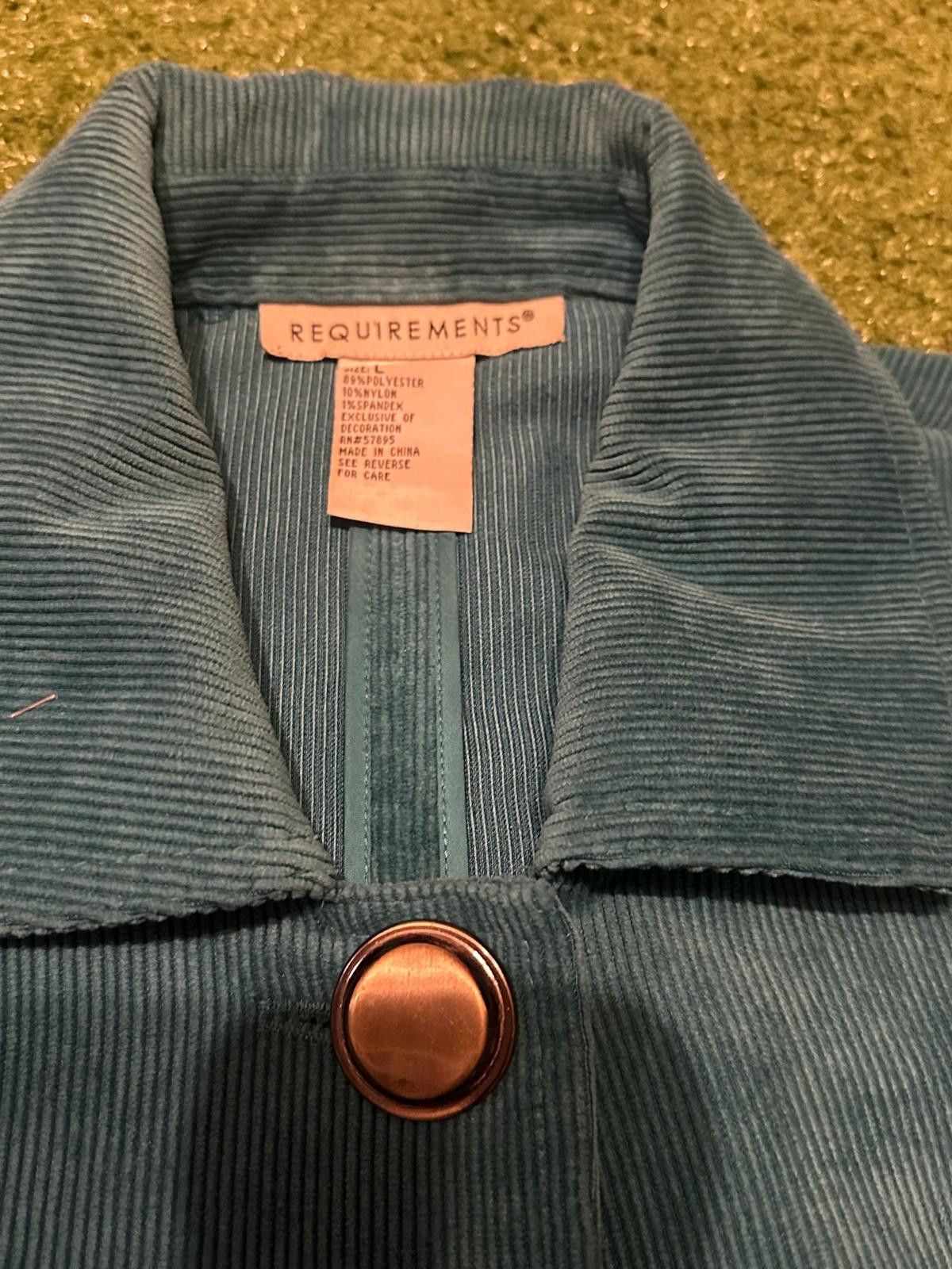 Other Vintage Women's Blue Corduroy Button-Up Jacket Size M / US 6-8 / IT 42-44 - 3 Thumbnail
