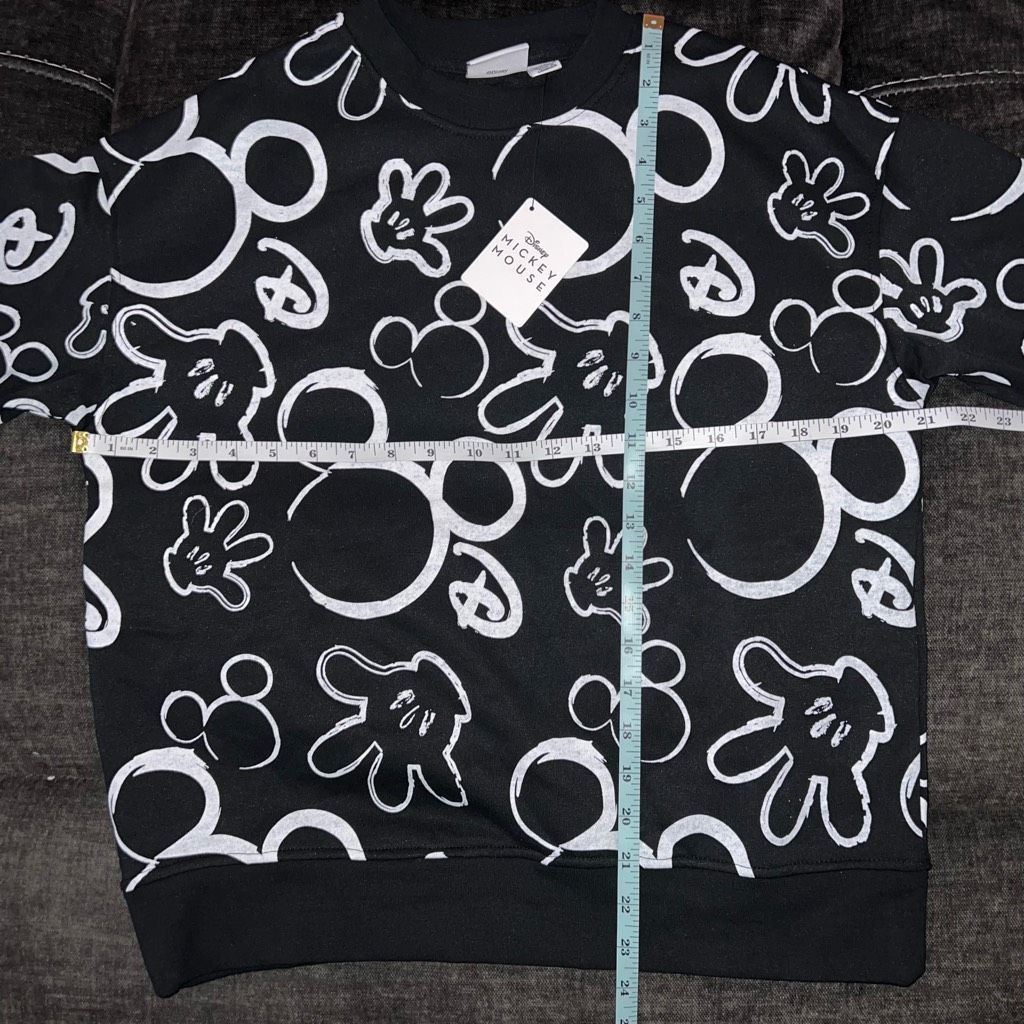 Disney Disney Black with White Mickey Graffiti print Sweatshirt Size XS / US 0-2 / IT 36-38 - 13 Thumbnail