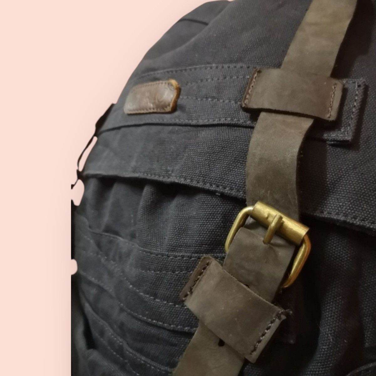 Canvas × Japanese Brand DOPE🔥 CLELO CANVAS LEATHER TRAVEL BACKPACK Size ONE SIZE - 2 Thumbnail