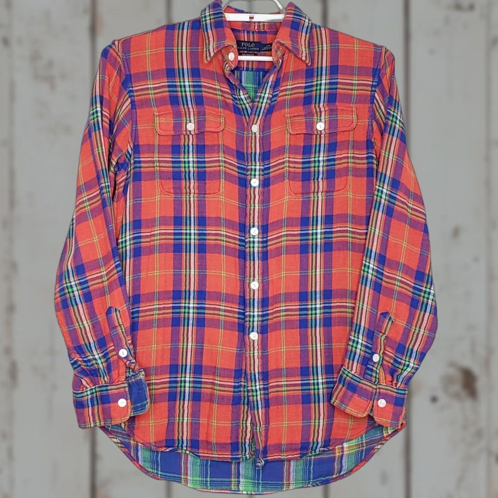 Polo Ralph Lauren VINTAGE Polo Ralph Lauren Button Down Shirt Mens Size Large Red Plaid Long Sleeve Collar Size US L / EU 52-54 / 3 - 1 Thumbnail