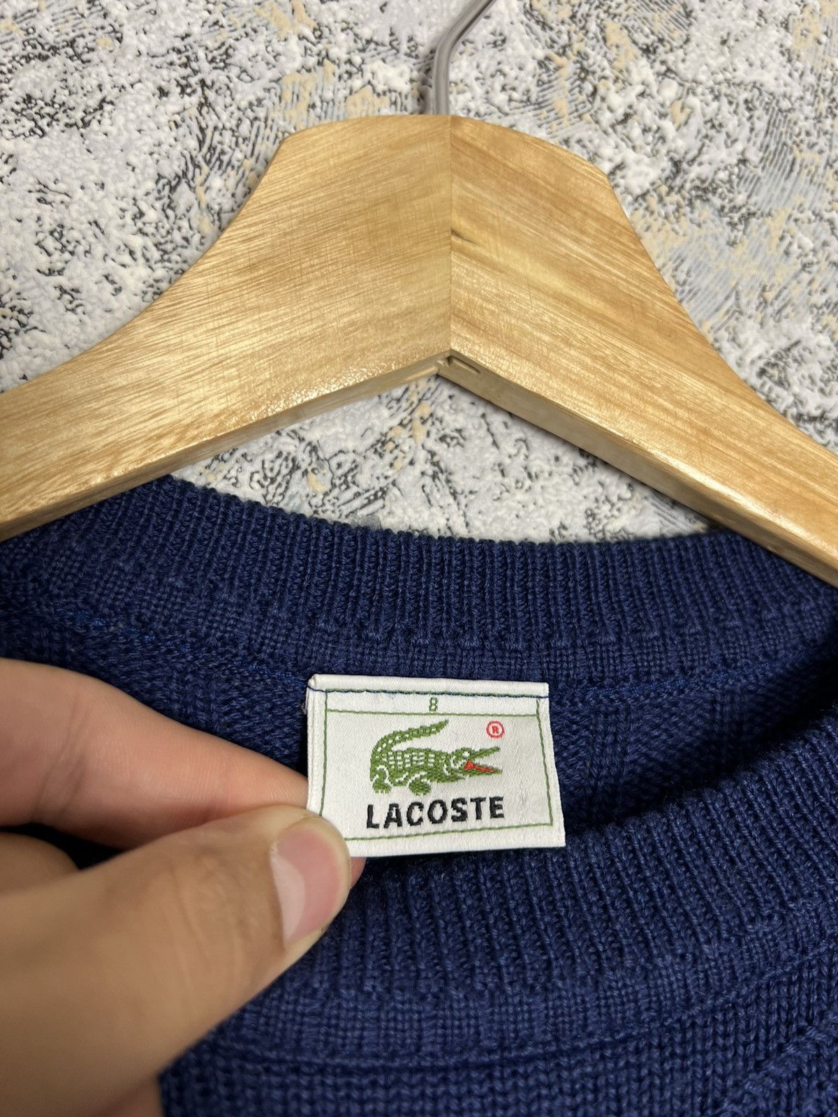 Lacoste × Vintage 🐊 Vintage 90's Lacoste Knitted Baggy Wool Sweater Japan Y2K Size US L / EU 52-54 / 3 - 4 Thumbnail