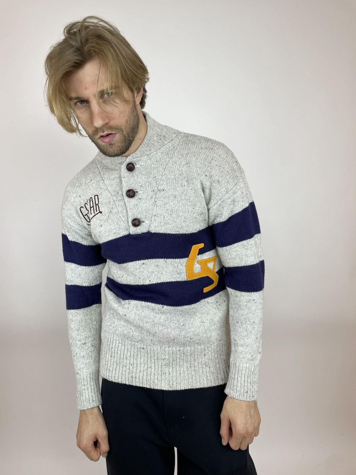 G-Star G-star RAW PIT SHAWL Collar knit l/s sweater Mens size L Size US L / EU 52-54 / 3 - 7 Thumbnail