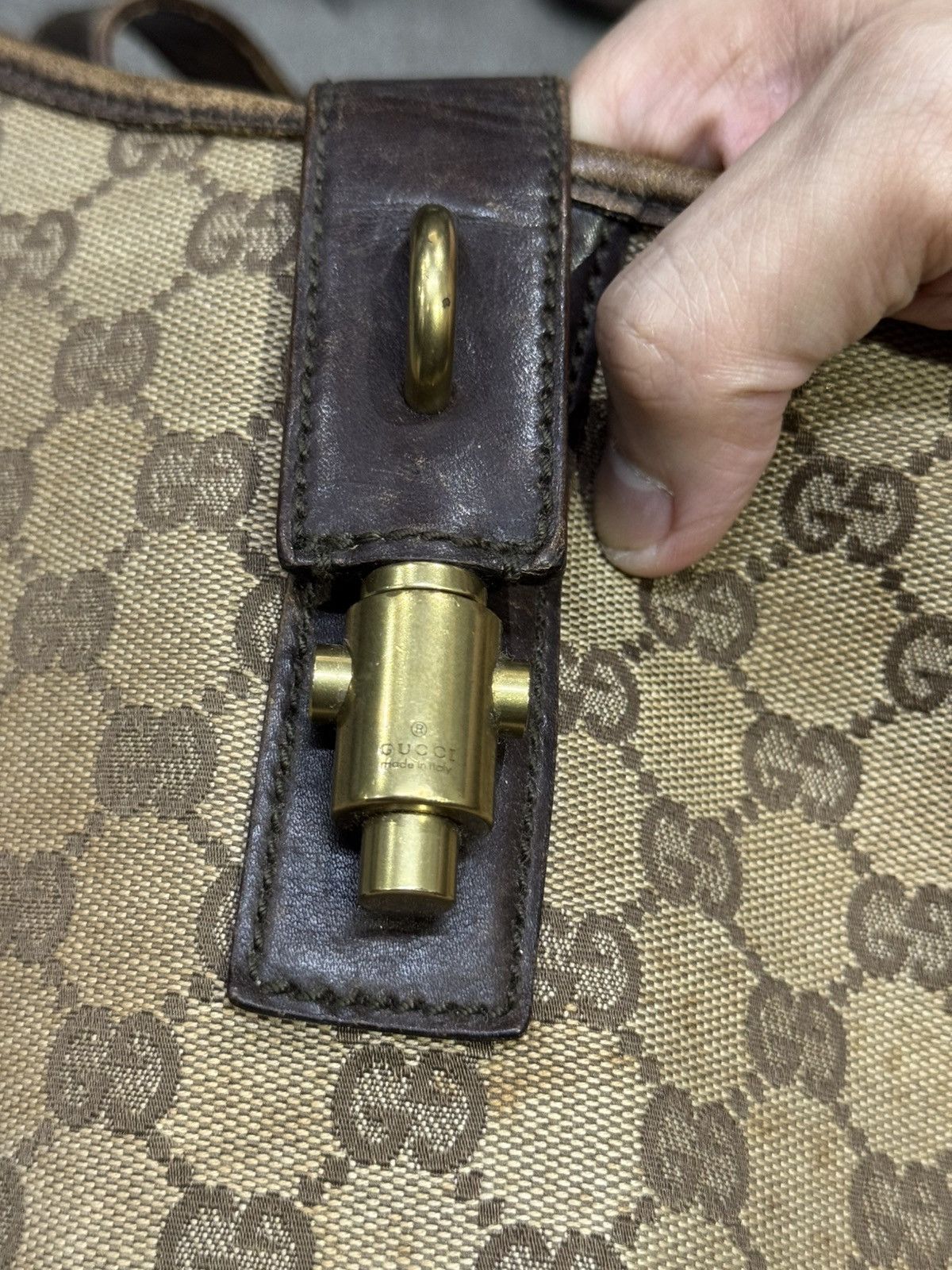 Gucci Vintage Gucci Jackie Nailhead Monogram Shoulder Bag Size ONE SIZE - 20 Thumbnail