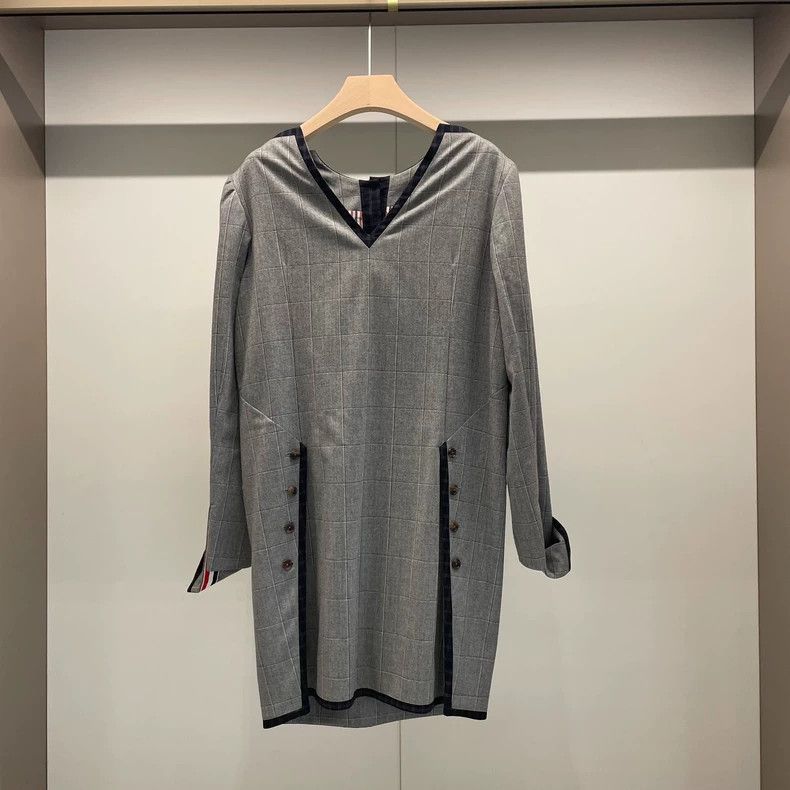 Thom Browne Thom Browne Gray long wool dress Size M / US 6-8 / IT 42-44 - 2 Thumbnail