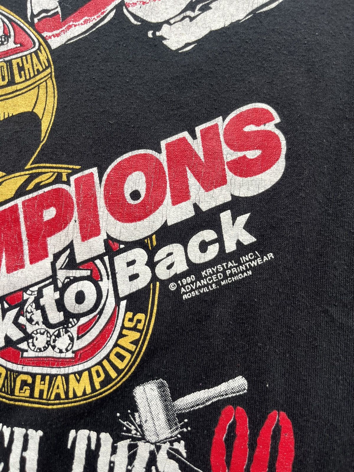 NBA × Vintage Vintage BAD BOYS Back to Back Champions Rings 1990’s Tshirt Size US L / EU 52-54 / 3 - 6 Thumbnail
