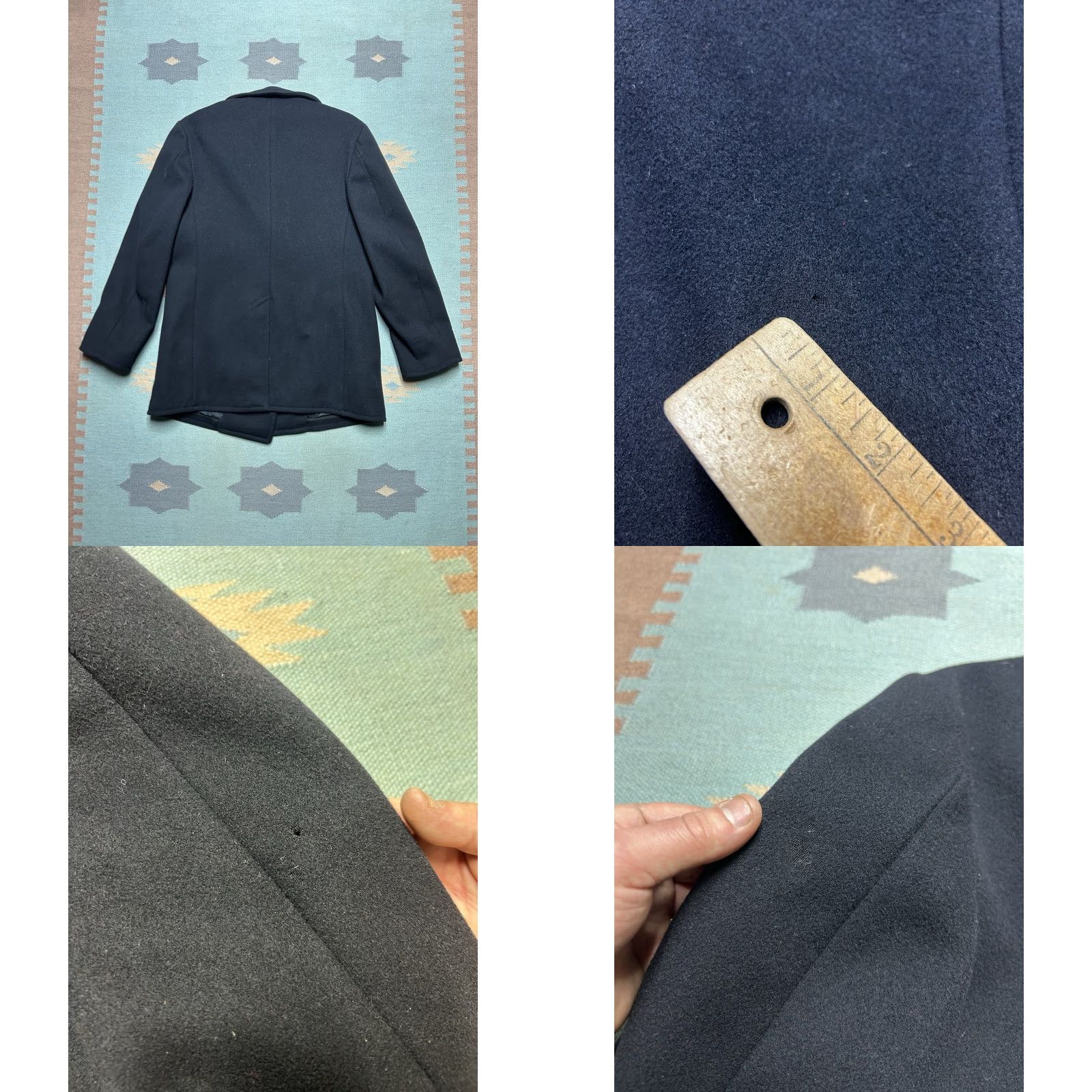 Vintage VINTAGE US Navy wool pea coat Jacket Men’s S Blue 1940s WW2 deck USN Pea Coat, 38 small/medium Men Size US S / EU 44-46 / 1 - 8 Thumbnail