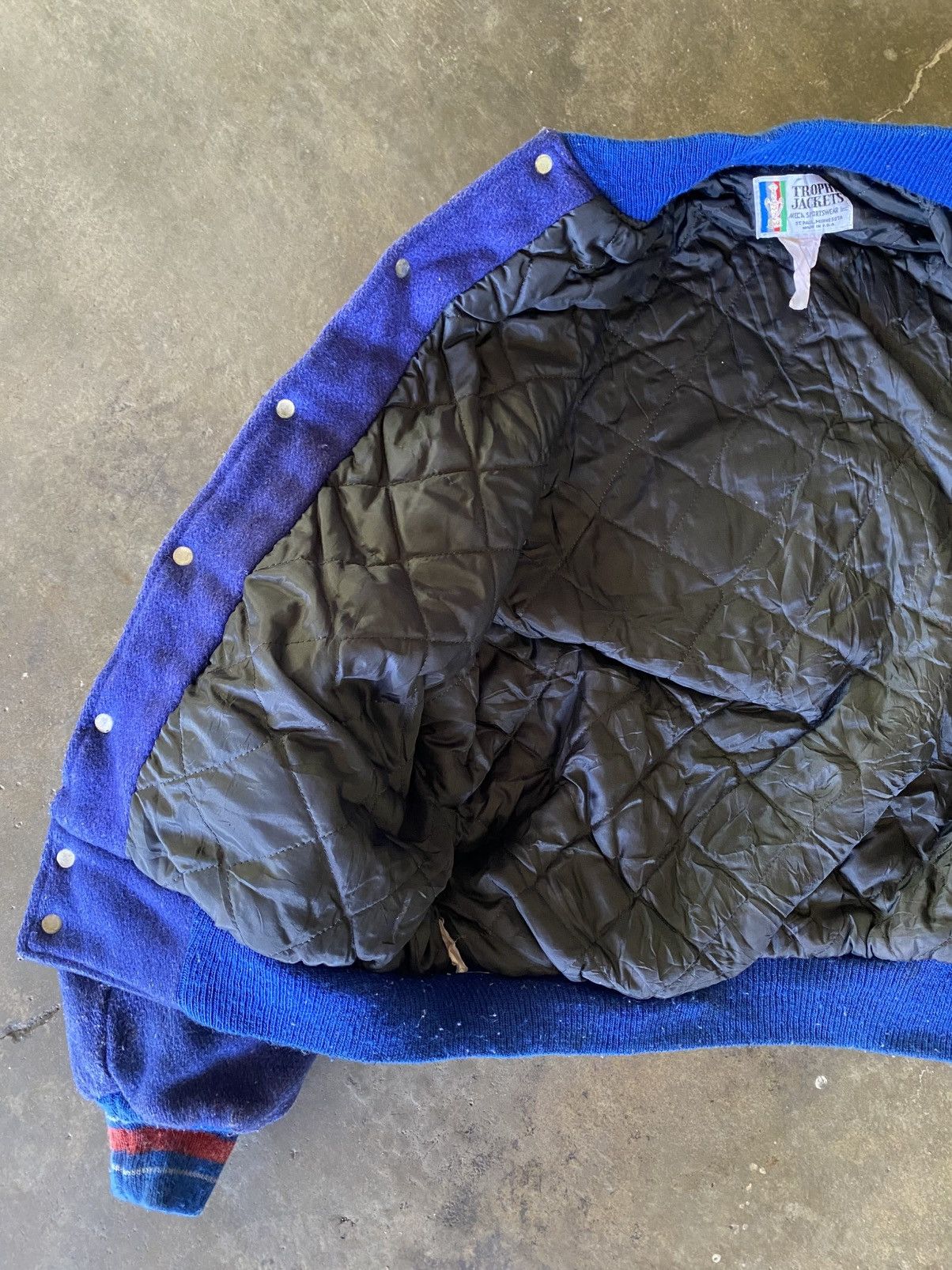 Pepsi VINTAGE Pepsi Cola Varsity Jacket 100 cotton Wool 🔥 Size US L / EU 52-54 / 3 - 13 Thumbnail