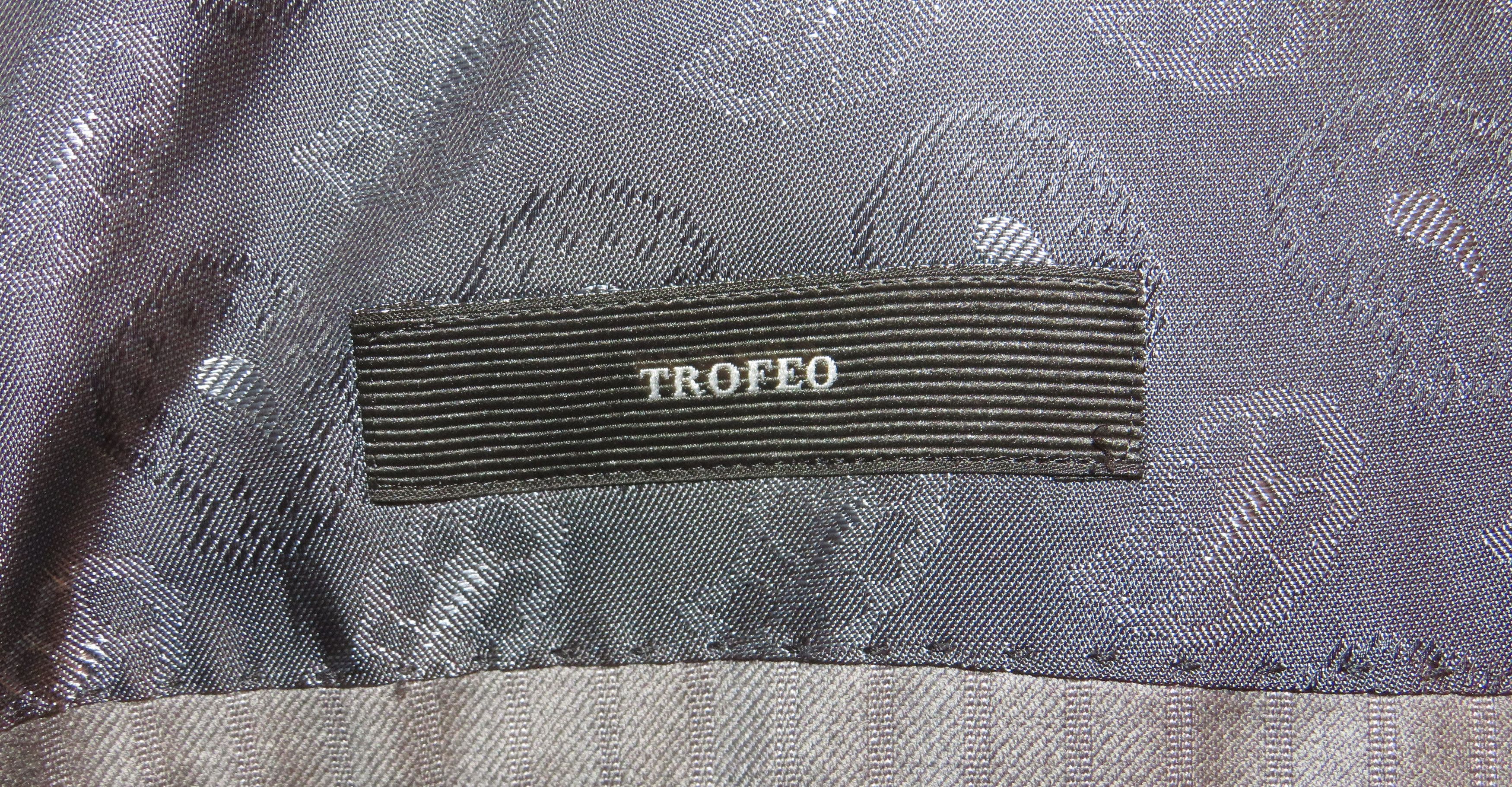 Ermenegildo Zegna Su Misura Trofeo Gray Stripe Current Two Button Suit 44R Size 44R - 20 Thumbnail