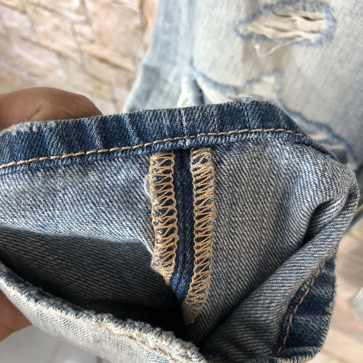 American Eagle Outfitters American Eagle Blue Distressed Denim Pants #A1006 Size 28" / US 6 / IT 42 - 13 Thumbnail